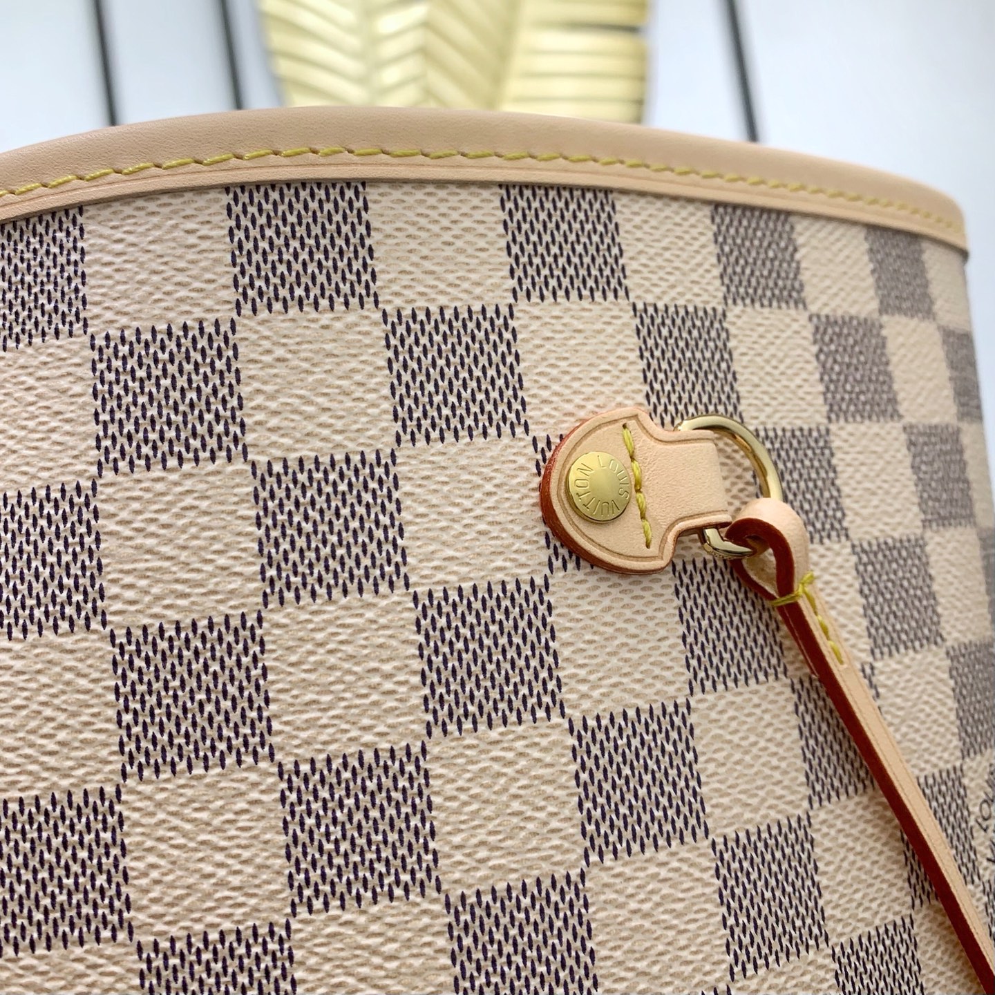 【顶级原单】 款号：N40601 钢扣        本款 Neverfull 大号托特包为 Damier Azur 帆