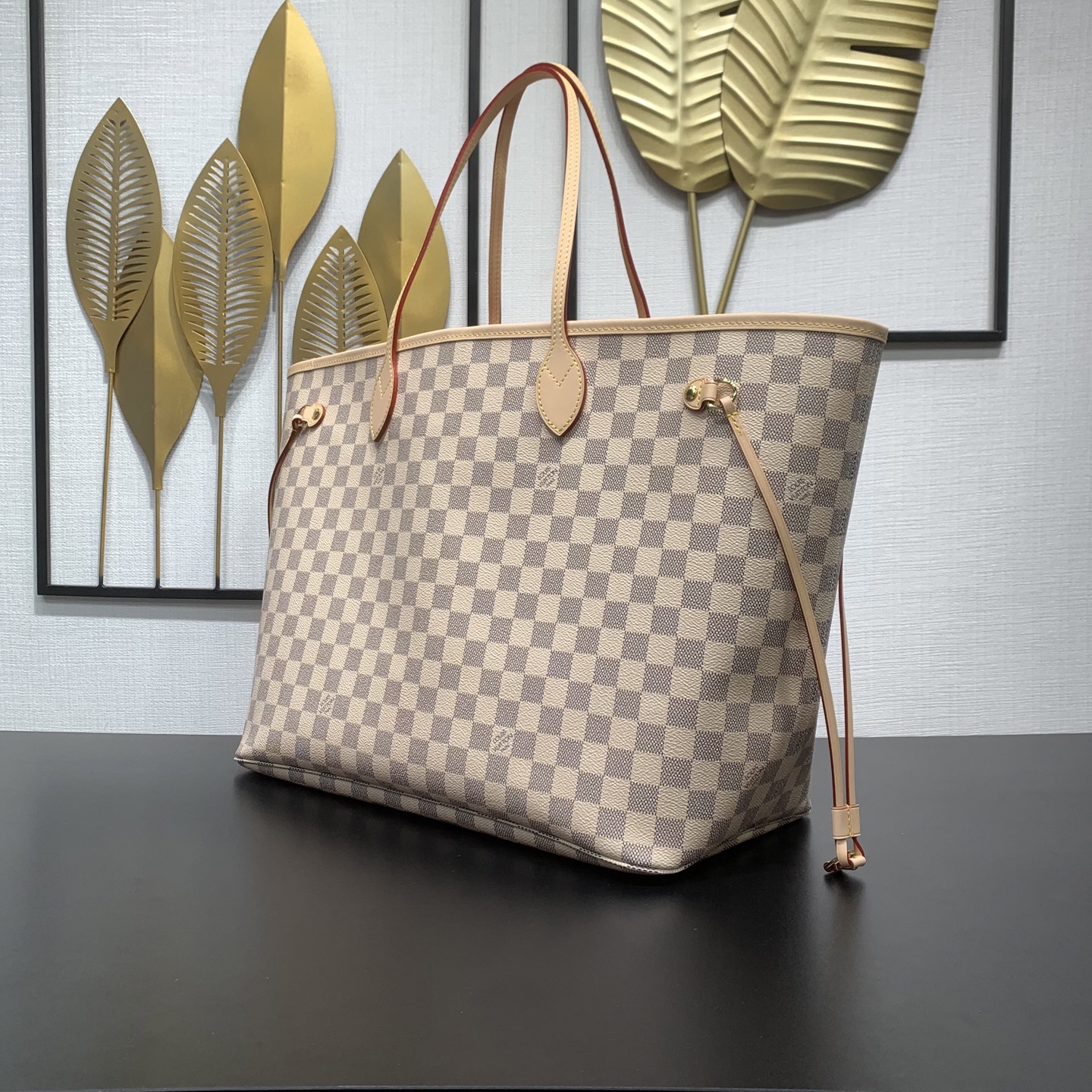 【顶级原单】 款号：N40601 钢扣        本款 Neverfull 大号托特包为 Damier Azur 帆