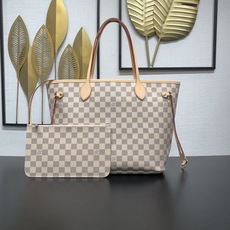 【顶级原单】 款号:N40603 钢扣 本款 Neverfull 中号托特包为 Damier Azur 帆 【顶级原单】 款号:N40603 钢扣 本款 Neverfull 中号托特包为 Damier Azur 帆