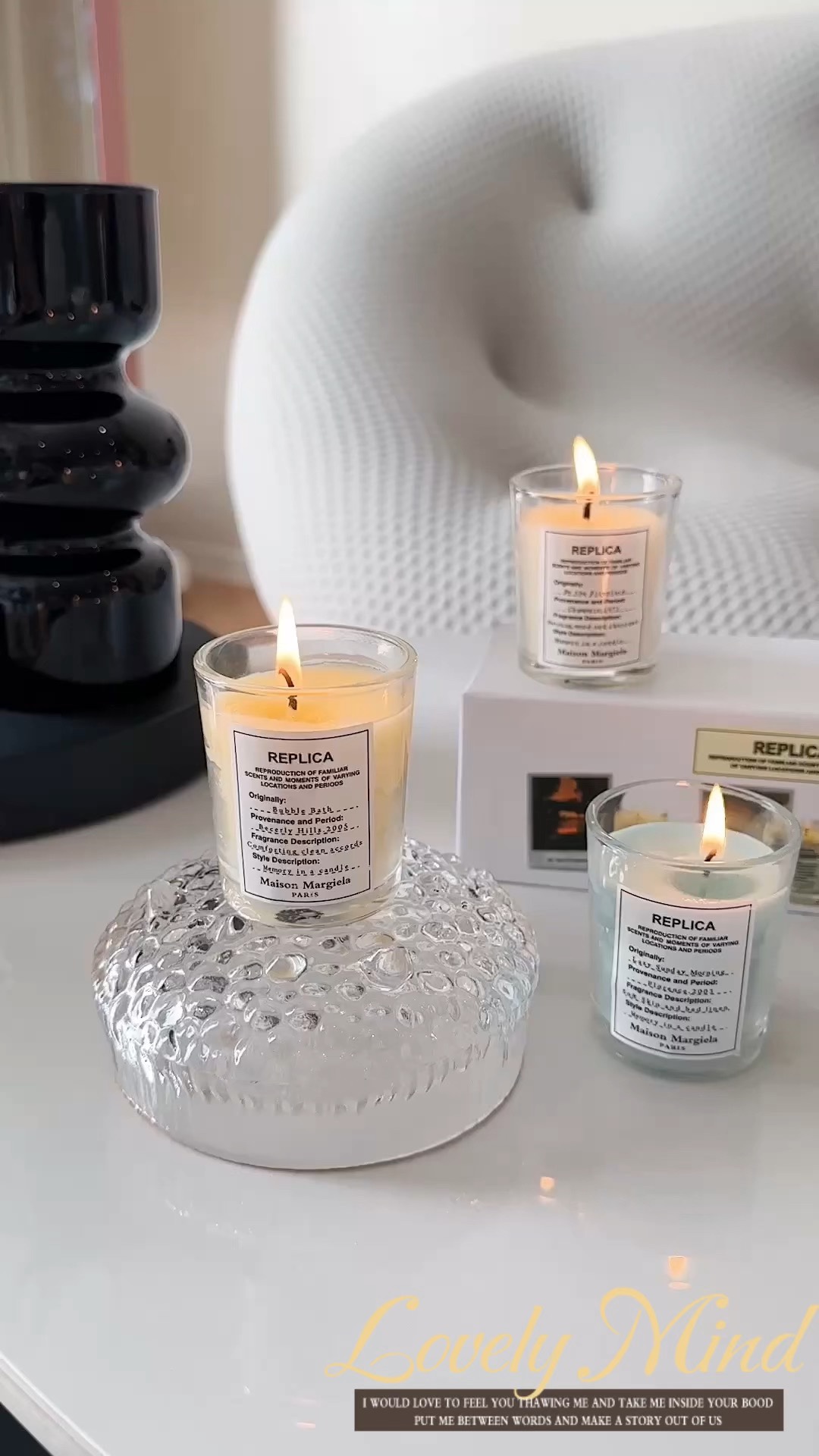 paired with a favorite drink and the warm glow of Maison Margiela - Comprehensive