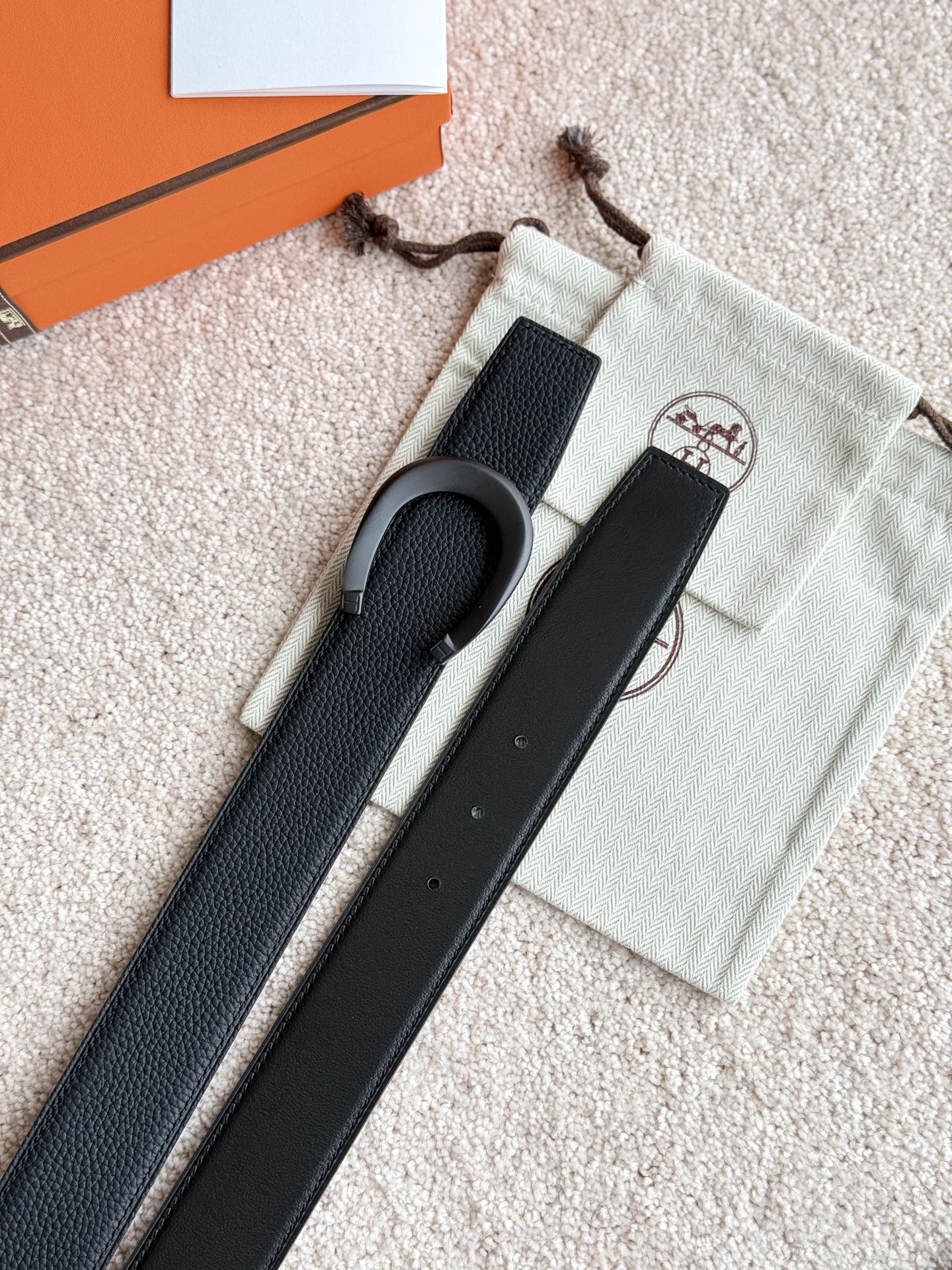 Luxury Men’s Belts: P403 Hermes/Emmas Collection with Original Factory Leather - 图片 4