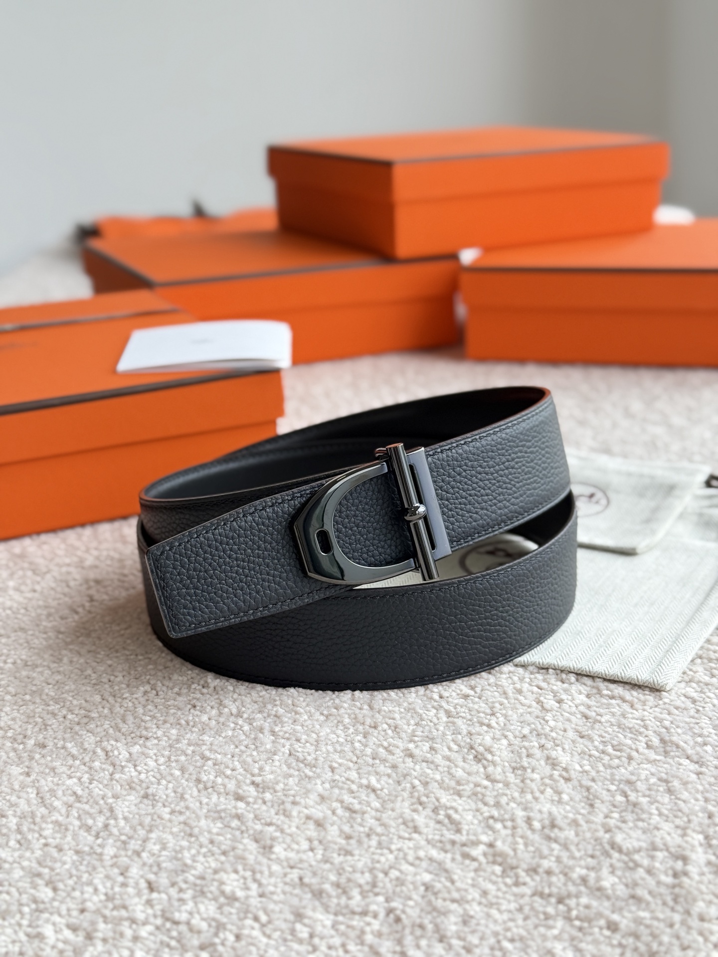 💰200 爱马仕原单腰带 全套包装 ♠️黑武士♠️ 宽度3.8cm