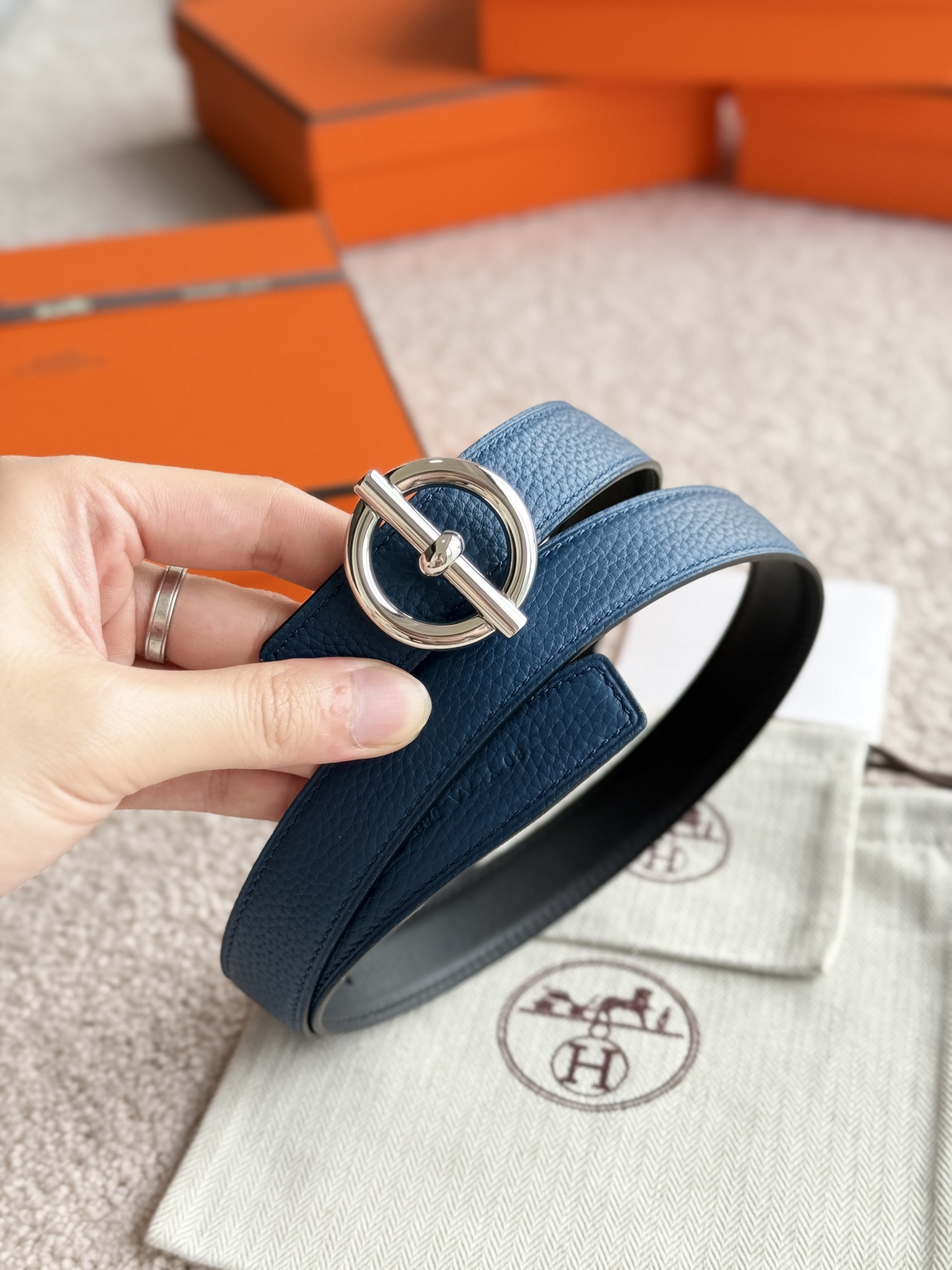 [Hermès Belts]Hermès 2.4-wide boutique hardware with high-quality Hermes women
