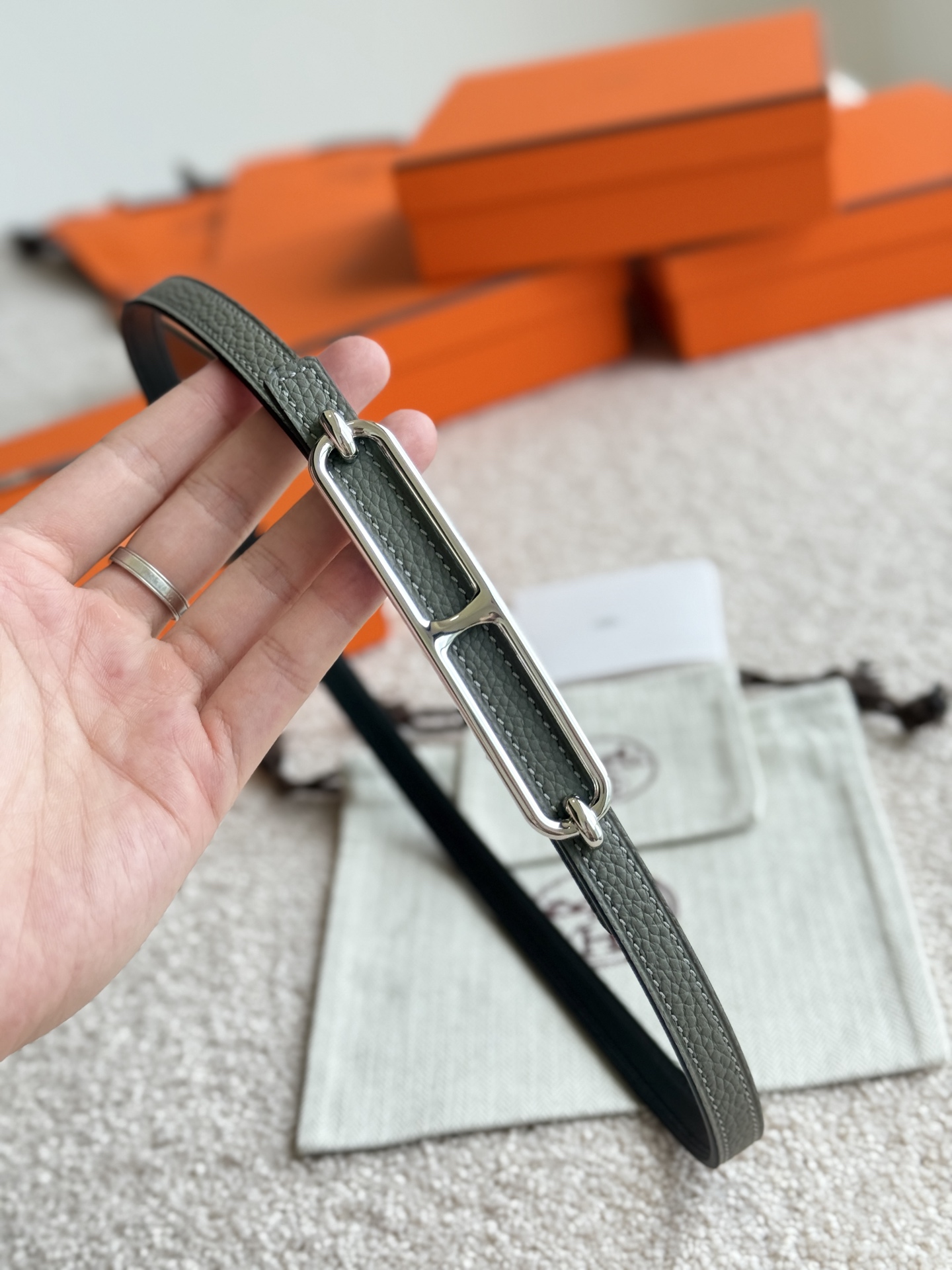 Hermes Roulis 13mm Women's Belt Togo Leather with Fine Hardware 2 i1745284035976 2011 0 1