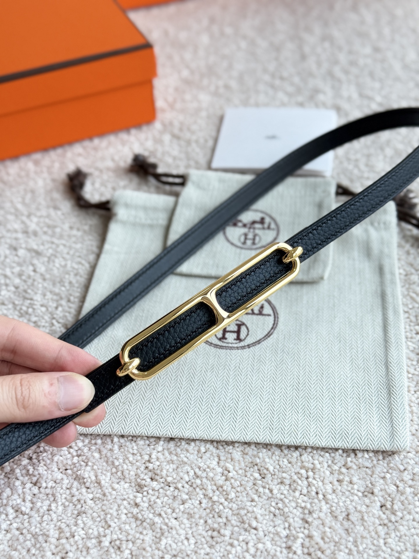 Hermes Roulis Togo Leather Belt, 13mm - Exquisite Women's Fashion Belt 4 i1745284177194 4242 0 2