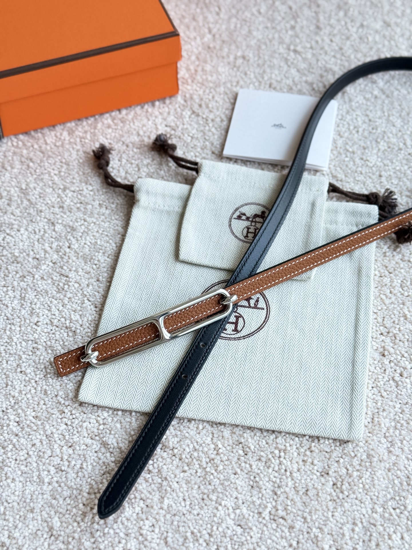 Hermes Roulis Togo Leather Belt with Buckle - 13mm Width 5 i1745284215712 1371 0 3
