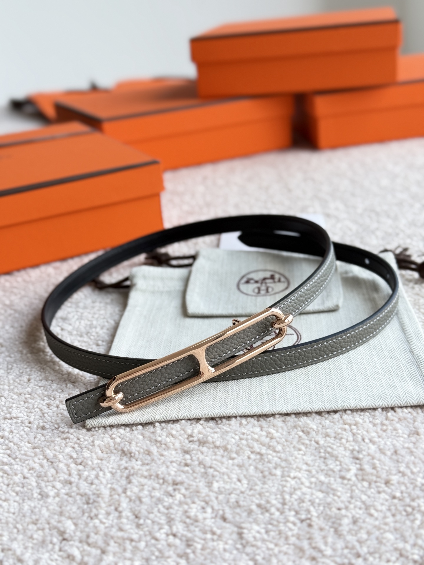 Hermes Roulis Togo Leather Belt with Gold Hardware, 13mm Width 1 i1745284228803 1695 0 0