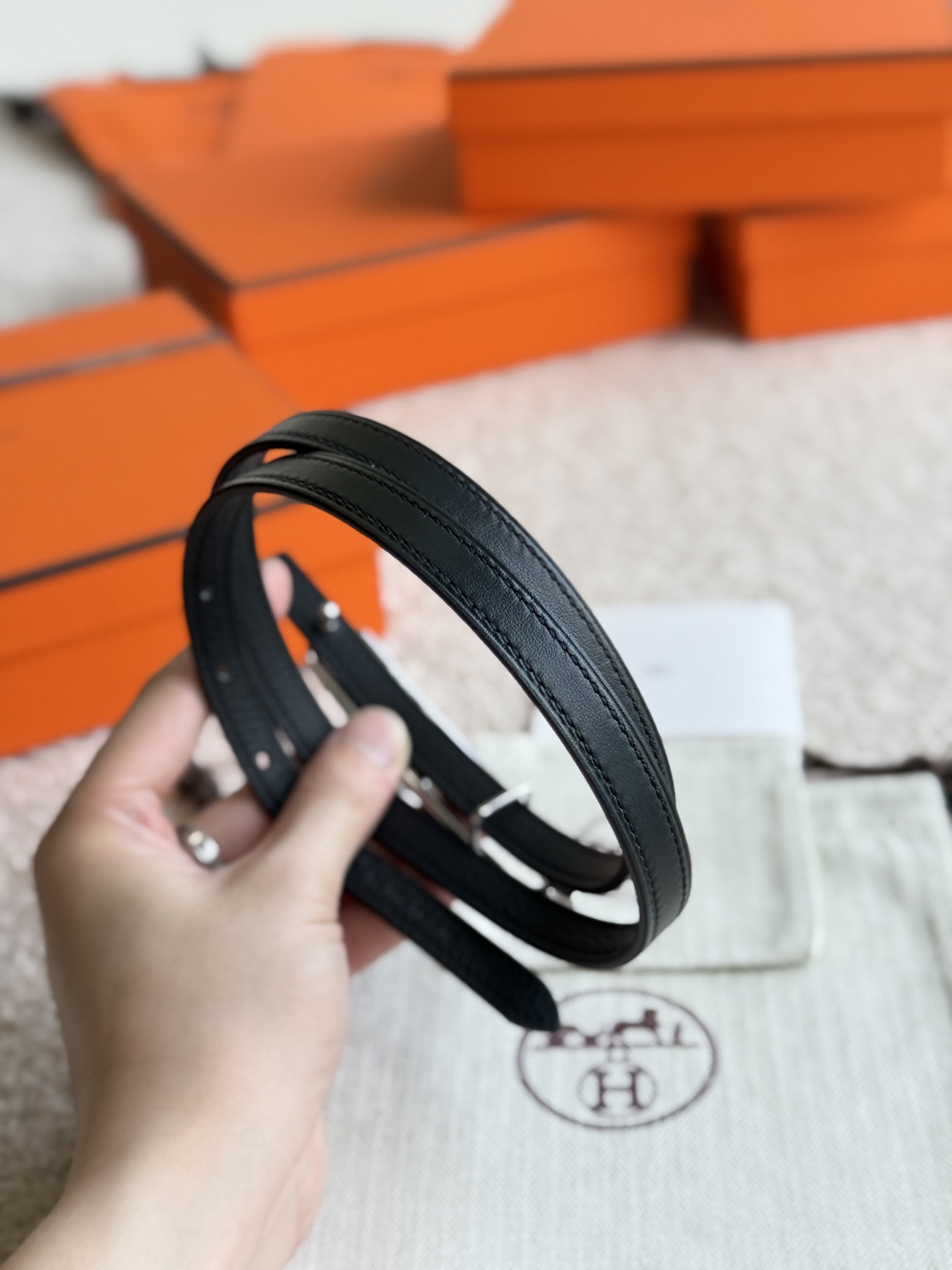 Hermes Roulis 13mm Togo Leather Belt with Silver Hardware for Women 7 i1745284266906 2516 0 5