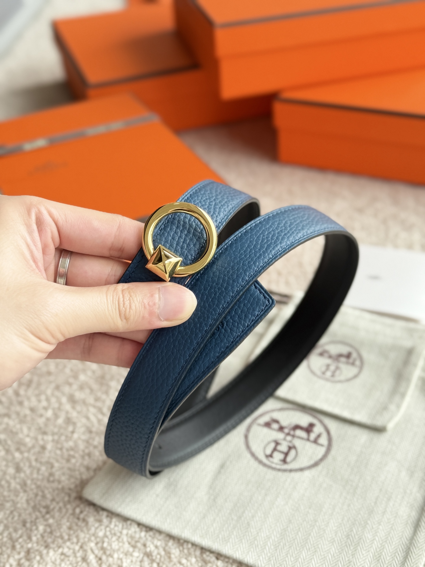 [Hermès Belts]Hermès 2.4-wide boutique hardware with high-quality Hermes women