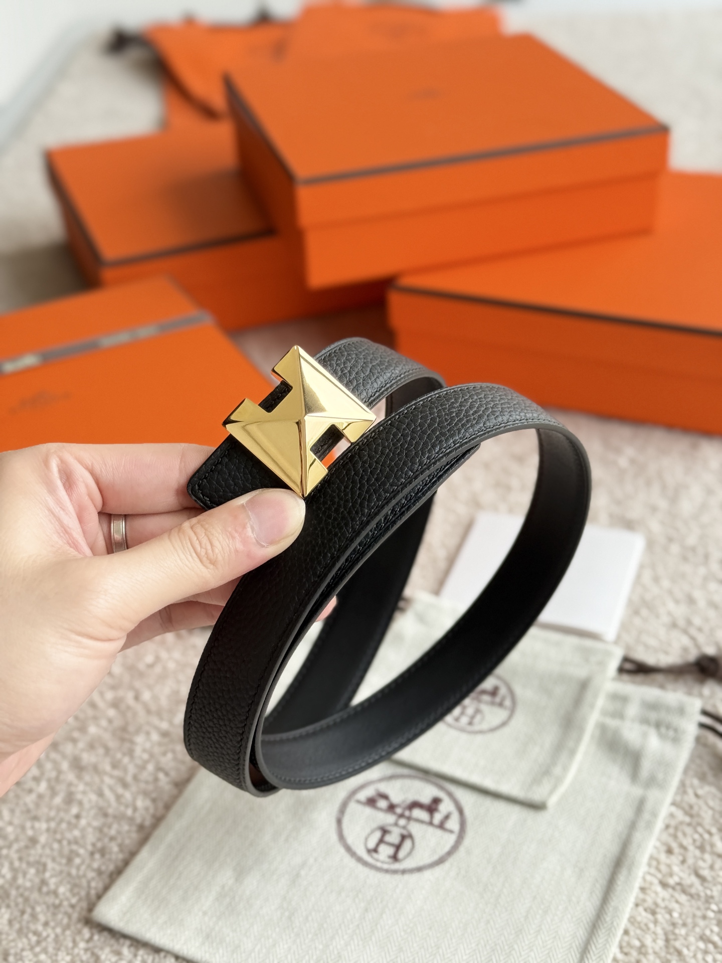 [Hermès Belts]Hermès 2.4-wide boutique hardware with high-quality Hermes women