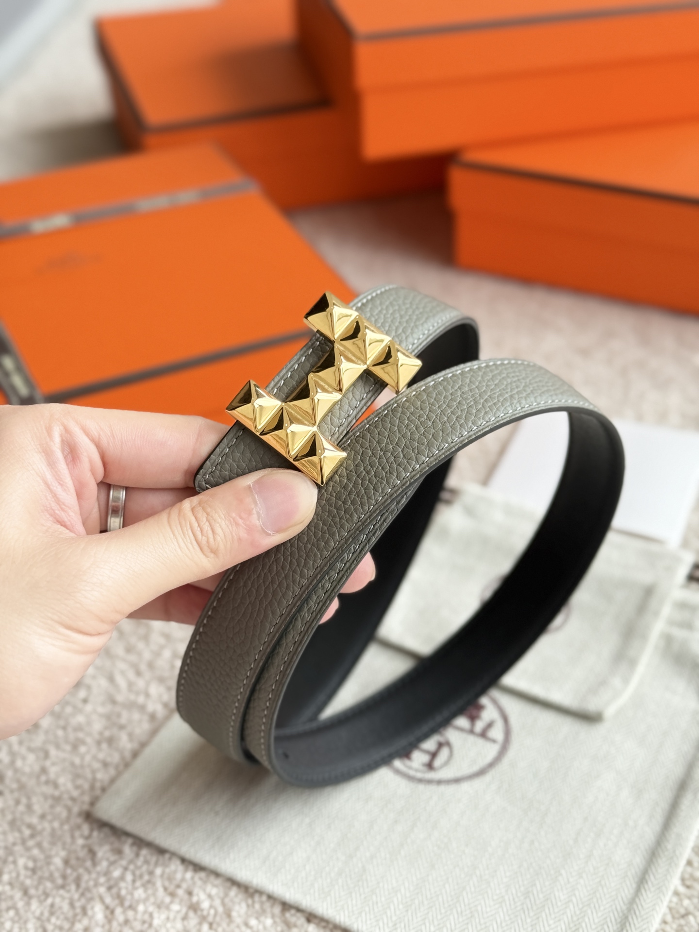 [Hermès Belts]Hermès 2.4-wide boutique hardware with high-quality Hermes women