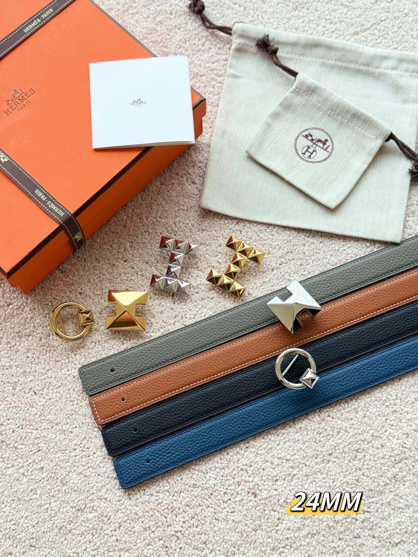[Hermès Belts]Hermès 2.4-wide boutique hardware with high-quality Hermes women