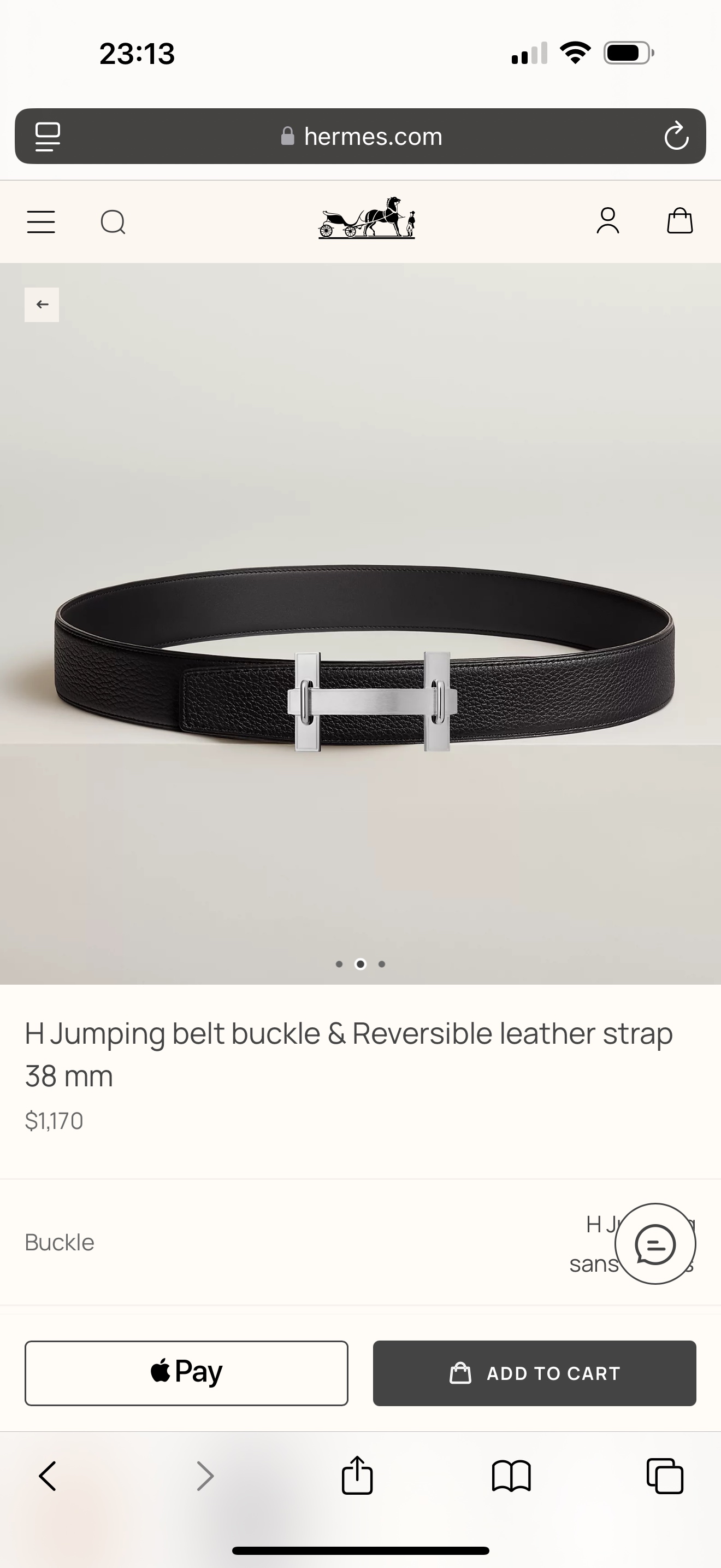  H JumPing 精品五金 搭配进口（黑）togo皮 宽度38MM 以其精湛工艺高品质材料和经典设计