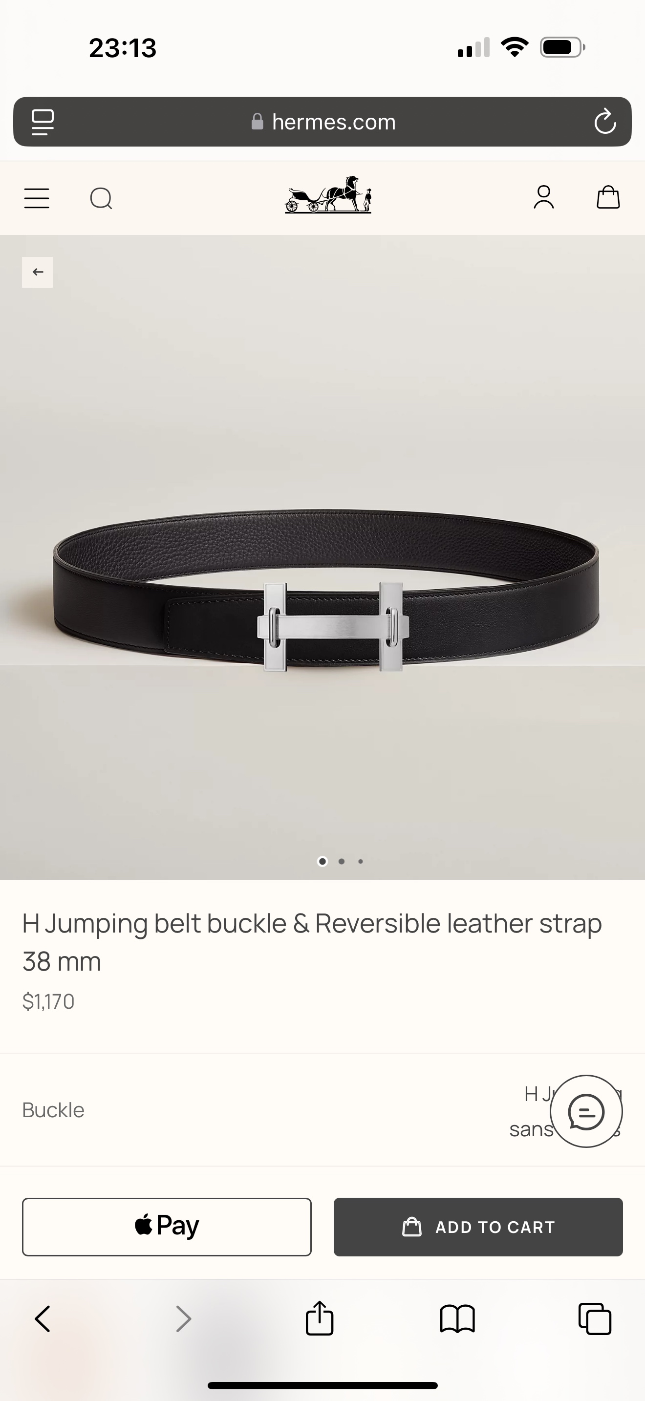  H JumPing 精品五金 搭配进口（黑）togo皮 宽度38MM 以其精湛工艺高品质材料和经典设计