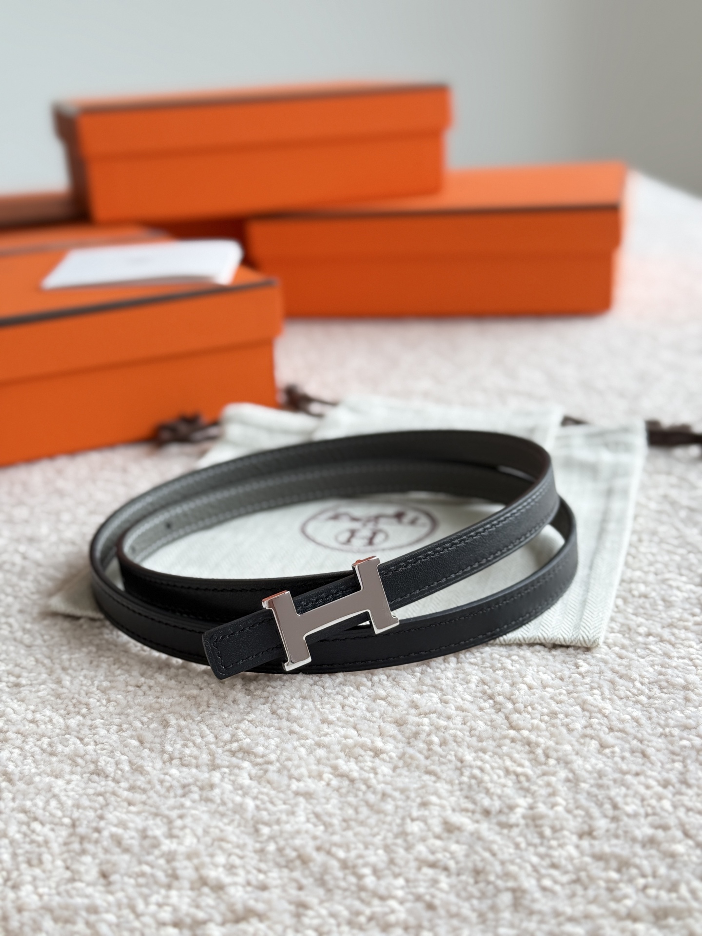 Hermes Mini Constance Belt, Togo Leather, Silver Hardware, 13mm Width 6 i1746593406788 7980 0 4