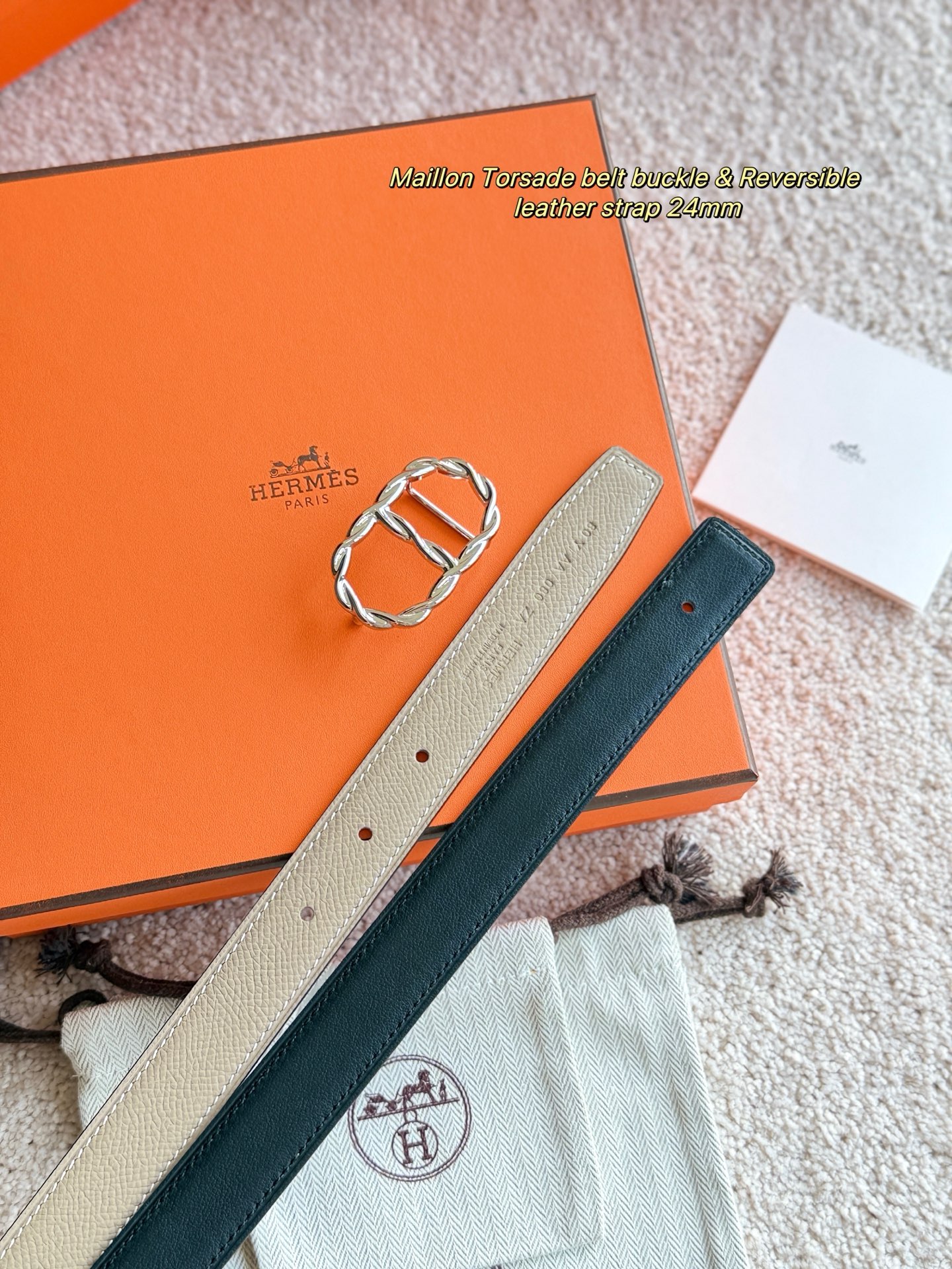 Hermes Women's Leather Belt with Maillon Buckle, 24MM - Epsom Leather, Elegant Design 6 i1747971701664 4503 0 2