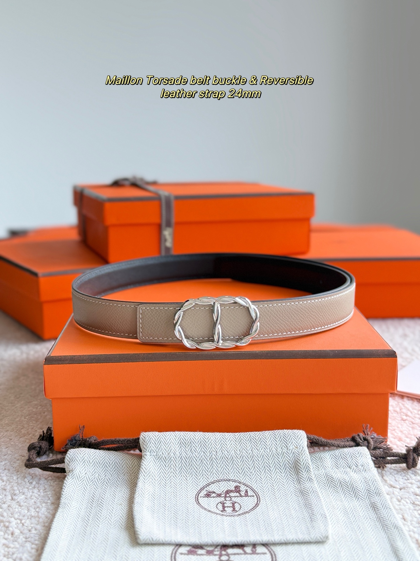 Hermes Women's Leather Belt with Maillon Buckle, 24MM - Epsom Leather, Elegant Design 4 i1747971703424 1880 0 0