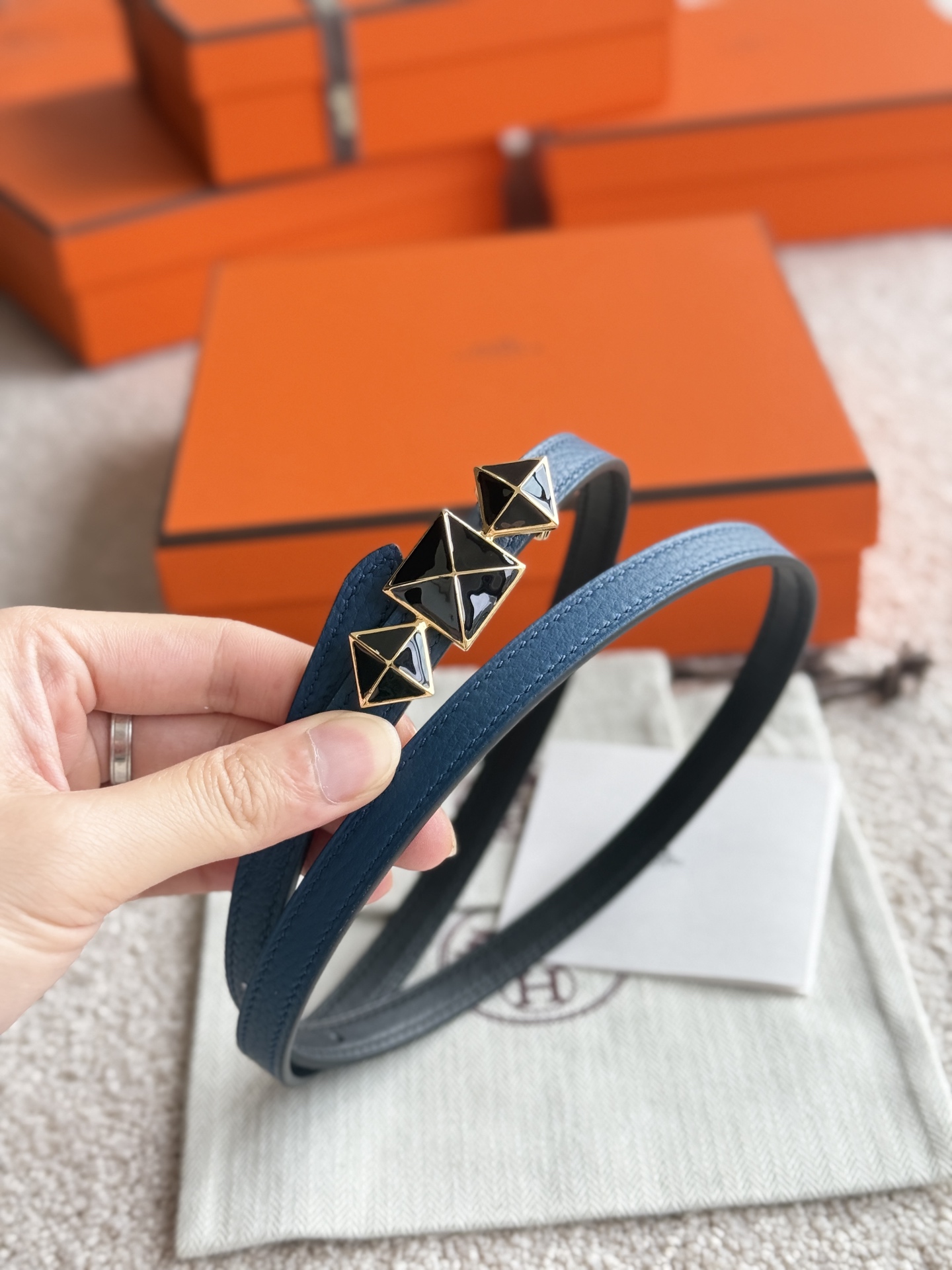 Hermes Women's Belt Togo Leather 13MM - Designer Fashion Belt 4 i1748054037613 7145 0 2