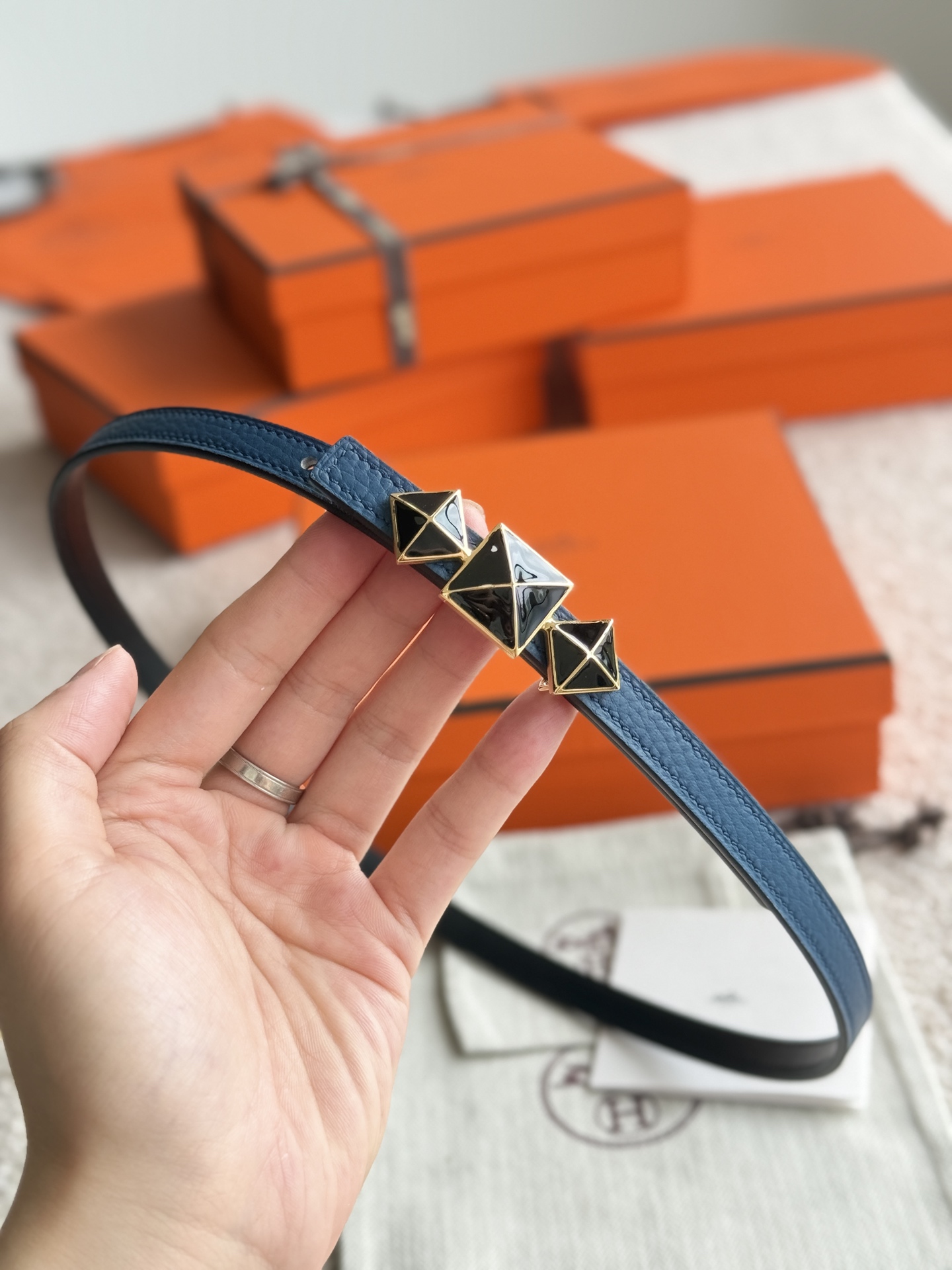 Hermes Women's Belt Togo Leather 13MM - Designer Fashion Belt 5 i1748054037663 9461 0 3