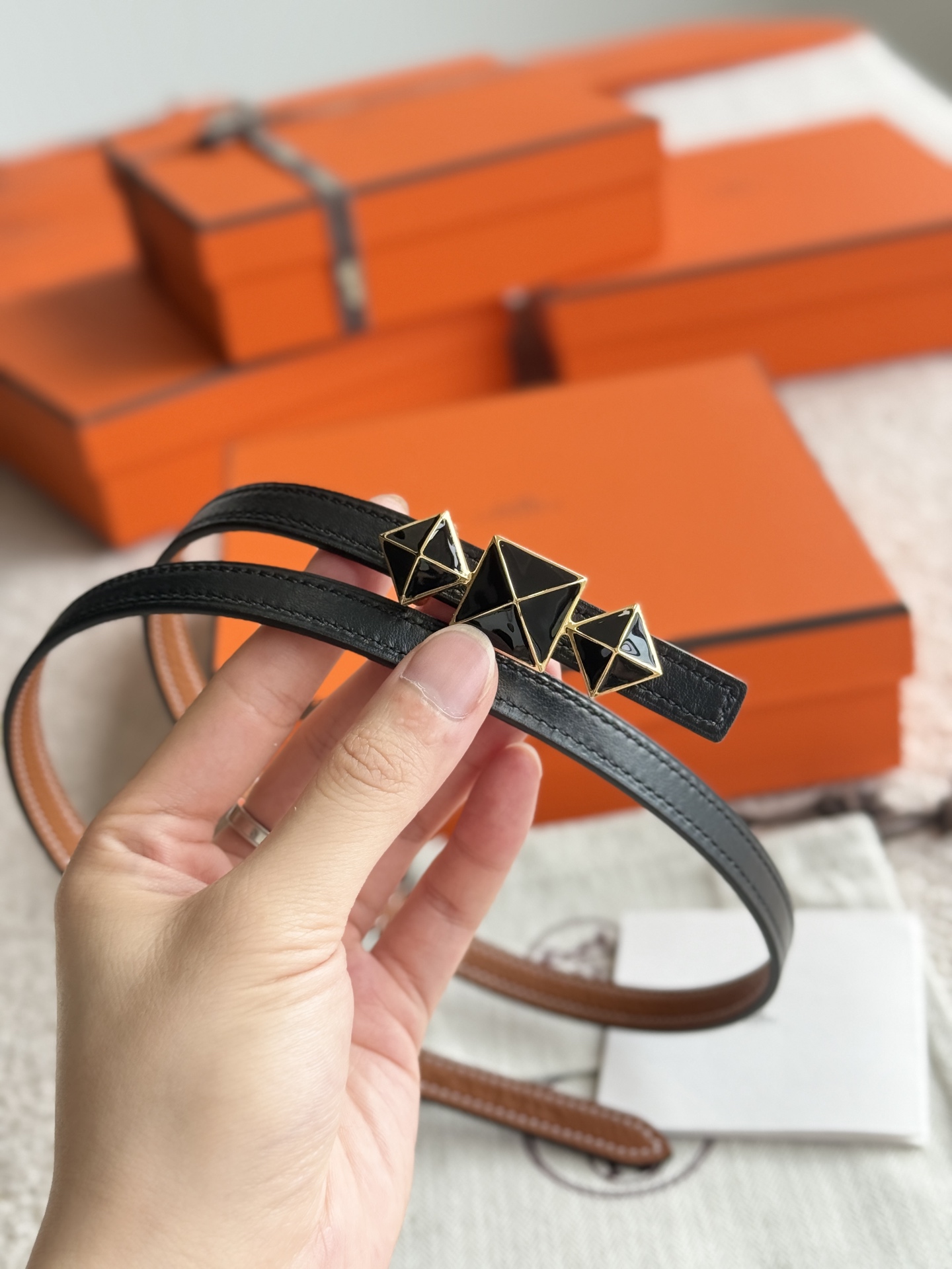 Hermes Women's Togo Leather Belt with Buckle - 13mm Width 6 i1748054063769 984 0 5