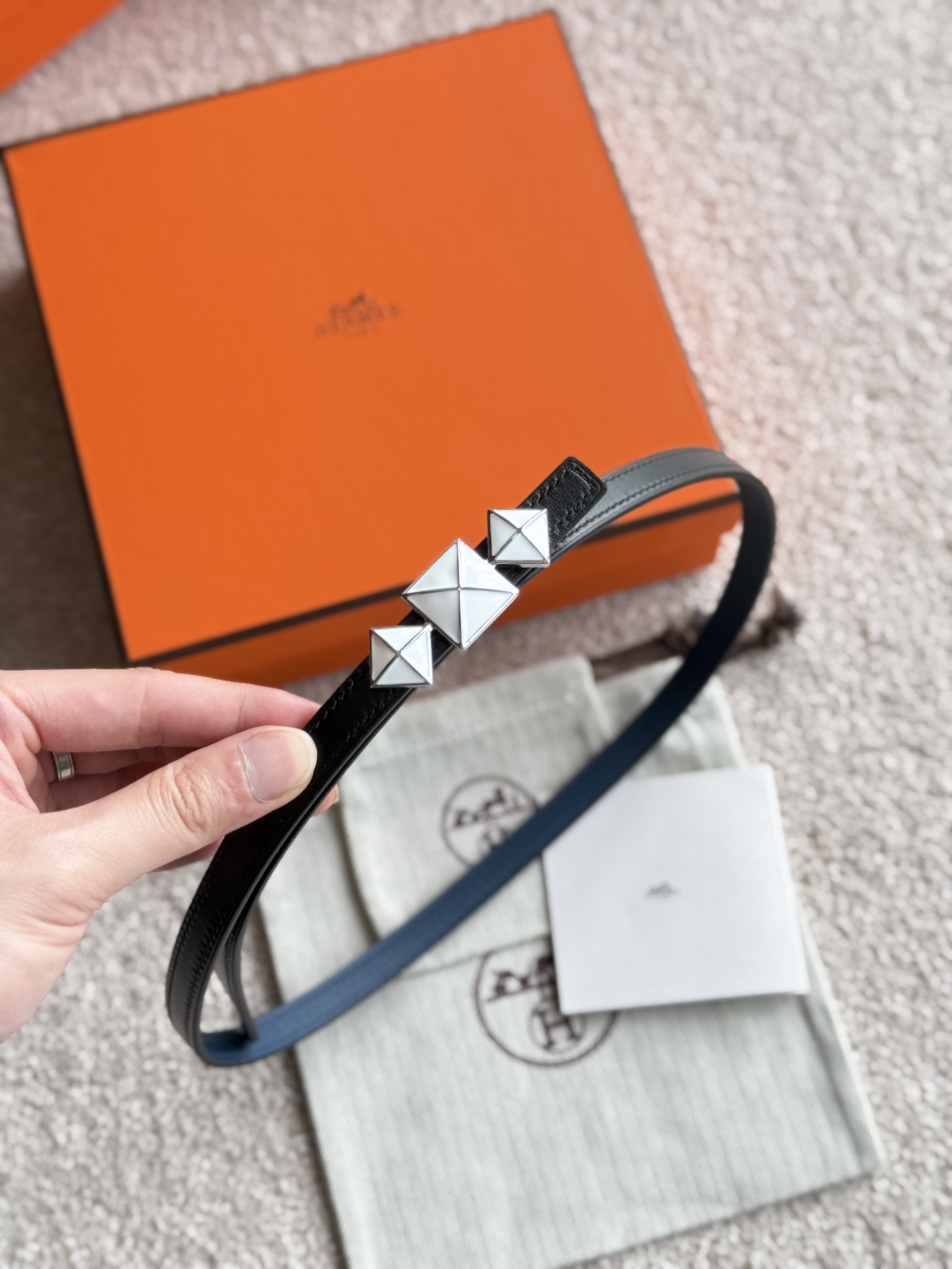 Hermes Women's Togo Leather Belt with Fine Hardware - 13mm Width 7 i1748054104256 6403 0 5