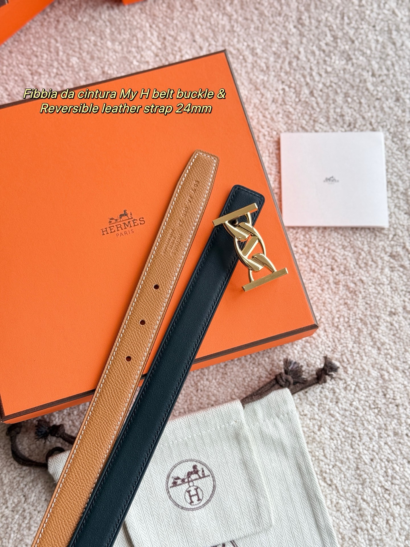 Hermès Women's Belt MY H Buckle Reversible Leather Strap 24MM 6 i1748226030189 6045 0 4