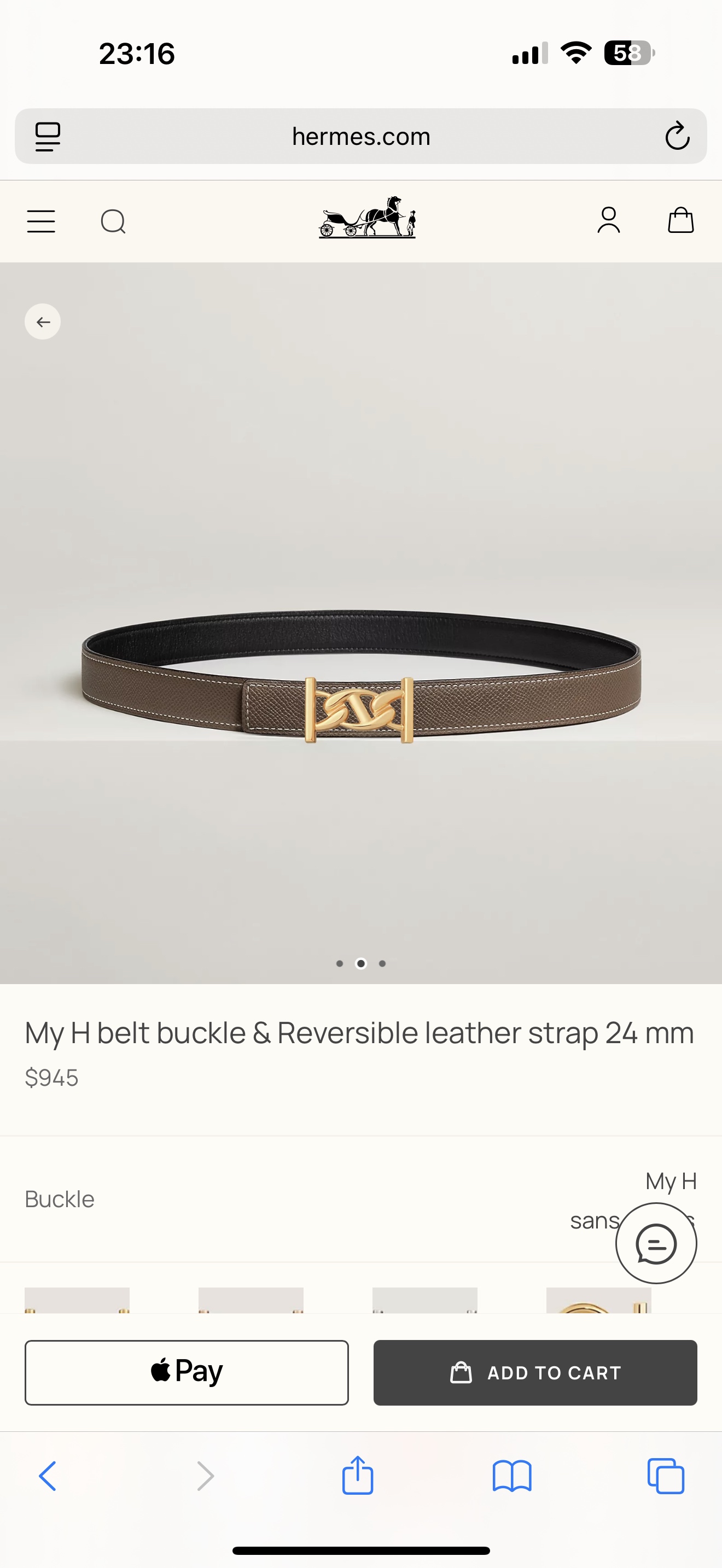 Hermès Women's Reversible Leather Belt 24mm - Iconic Style and Quality 2 i1748226102395 7830 0 1