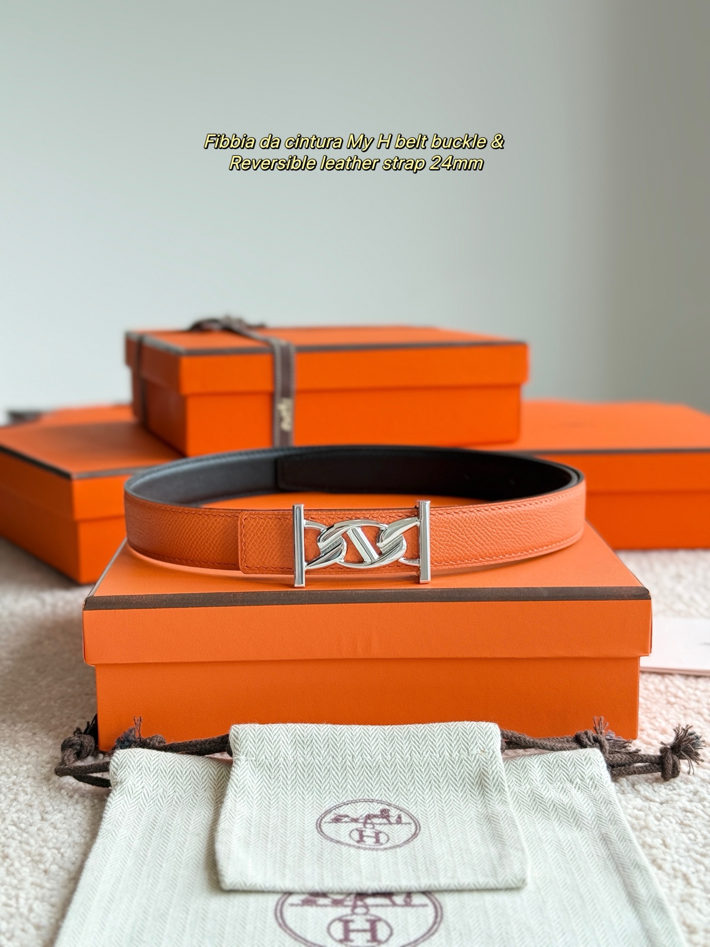 Hermès Women's Reversible My H Belt, 24mm - Epsom Leather & 3 i1748226119111 6197 0 0