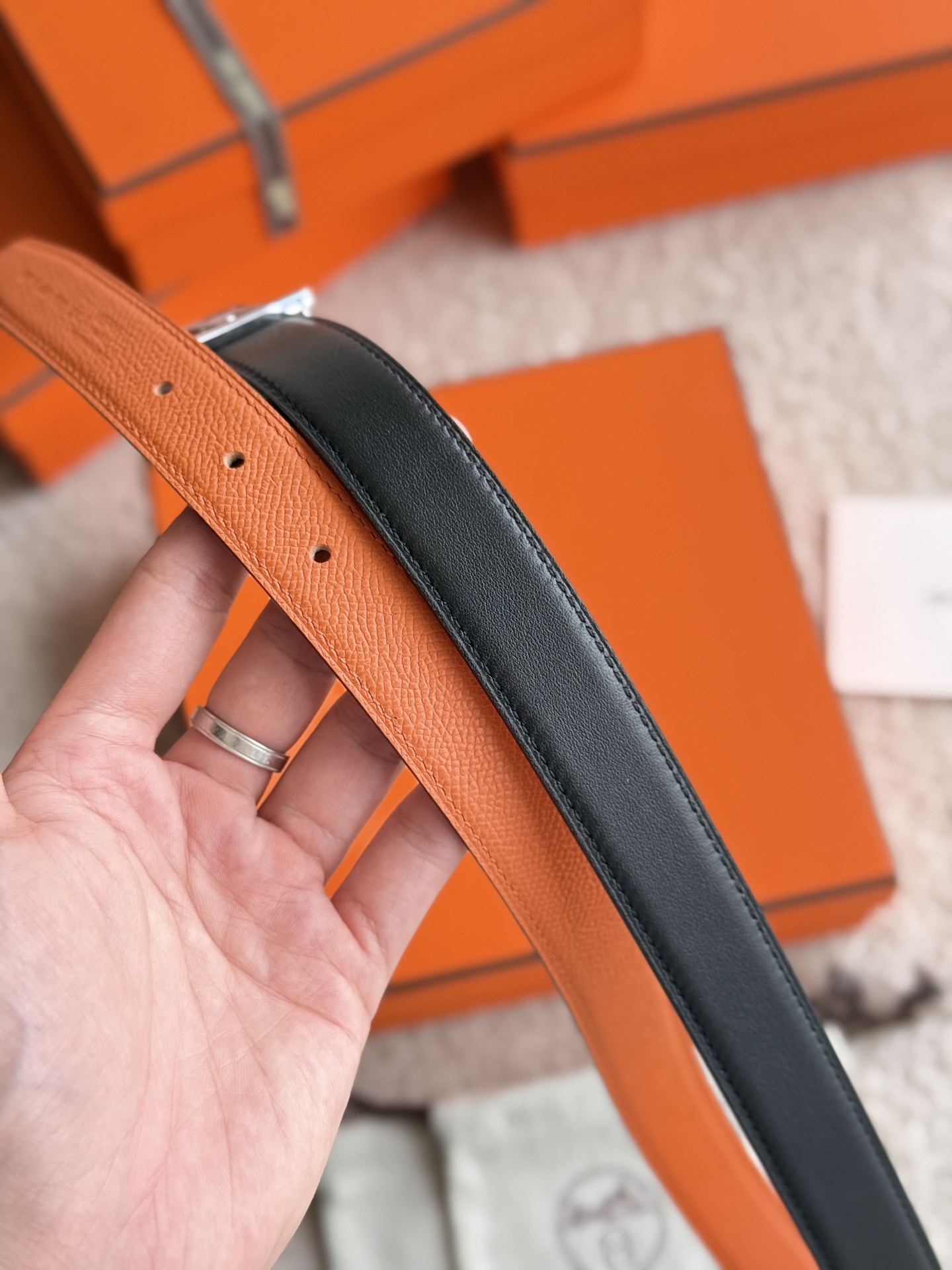 Hermès Women's Reversible My H Belt, 24mm - Epsom Leather & 9 i1748226119473 6232 0 6