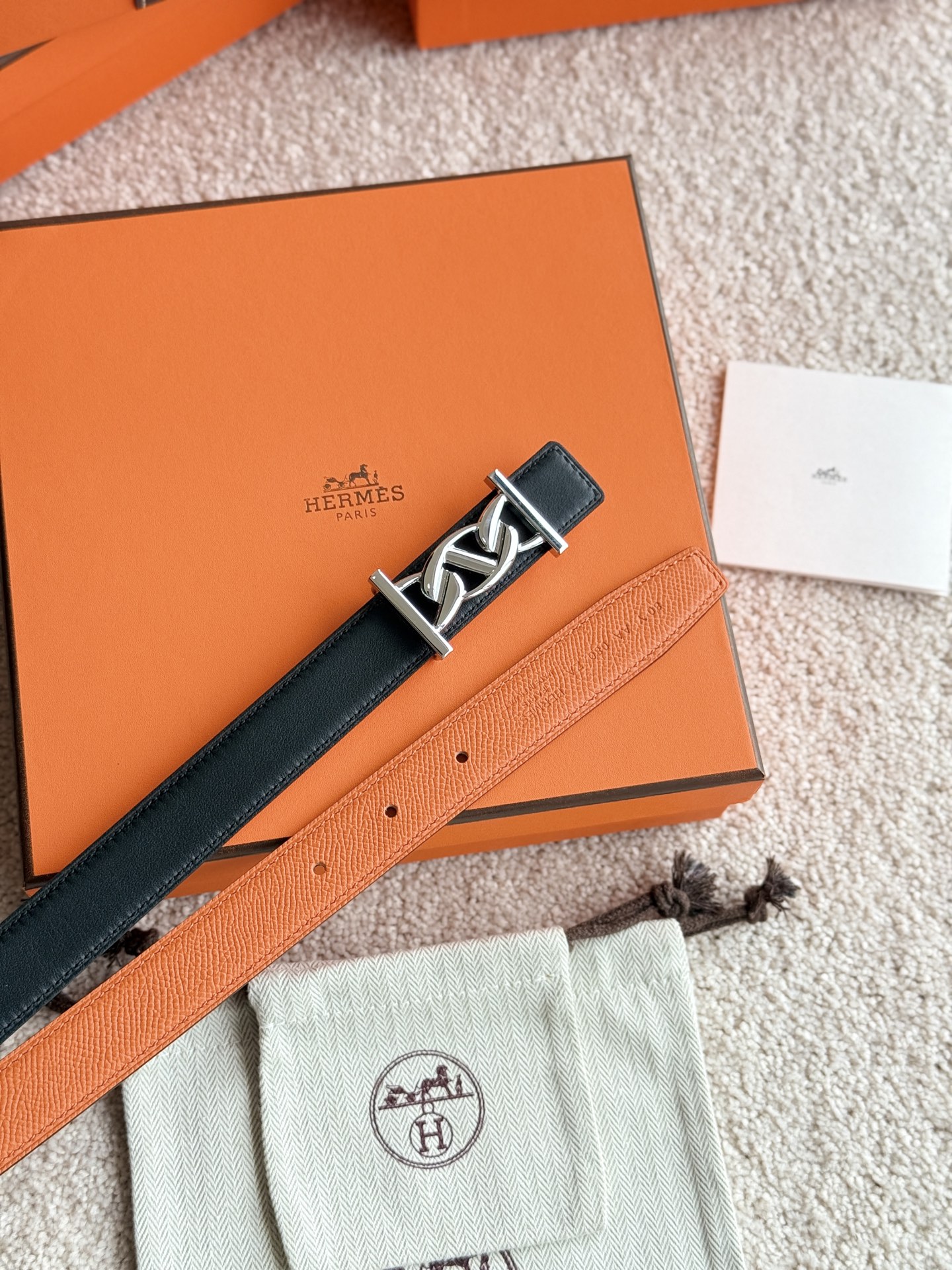 Hermès Women's Reversible My H Belt, 24mm - Epsom Leather & 8 i1748226119476 1048 0 5