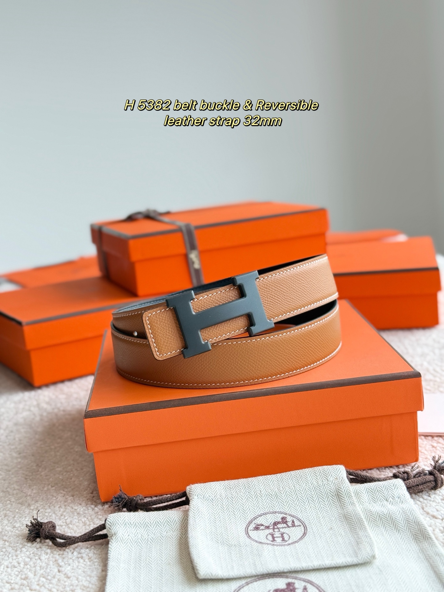 Designer H Buckle Leather Belt, Classic Style, Premium Quality, 32mm Width 3 i1748481484663 7389 0 1