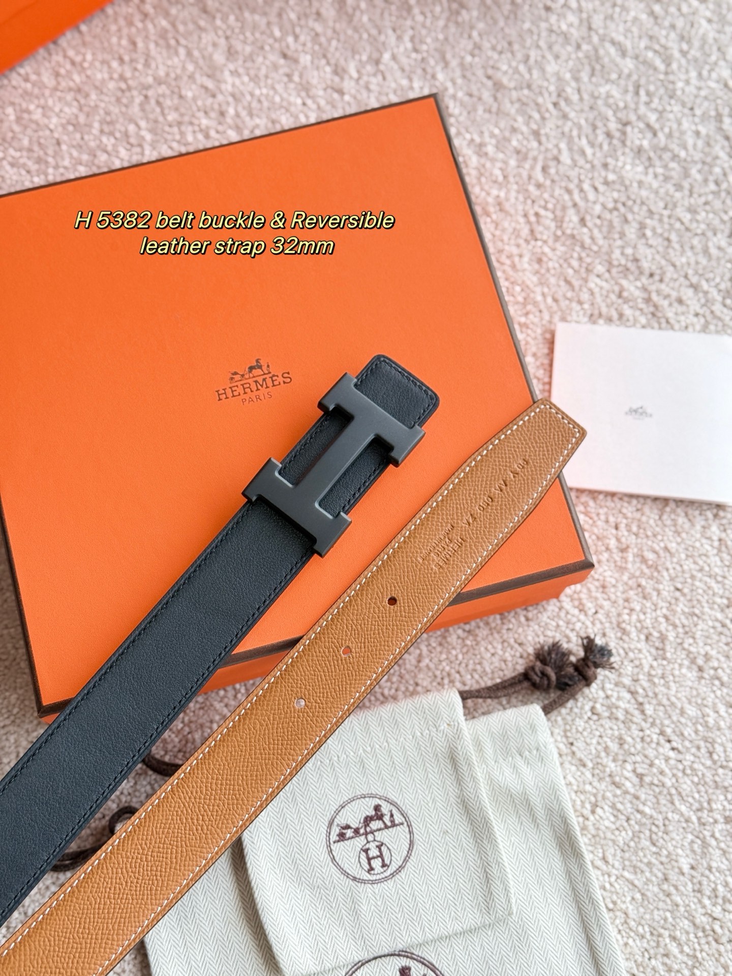Designer H Buckle Leather Belt, Classic Style, Premium Quality, 32mm Width 4 i1748481484679 6764 0 2