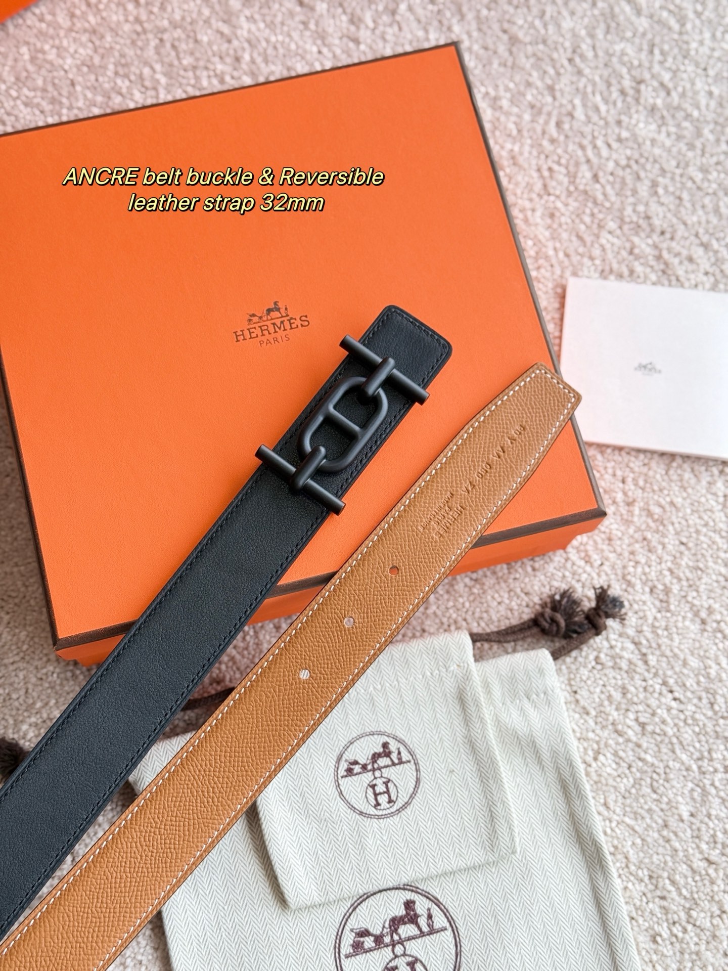 Hermès Ancre Buckle Epsom Leather Belt, 32mm, Reversible, Men's Fashion 3 i1748481629693 536 0 2