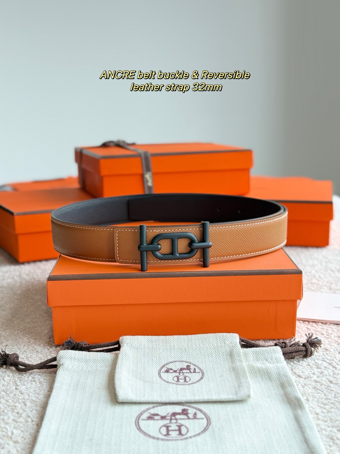 Hermès Ancre Buckle Epsom Leather Belt, 32mm, Reversible, Men's Fashion 1 i1748481629700 5180 0 0