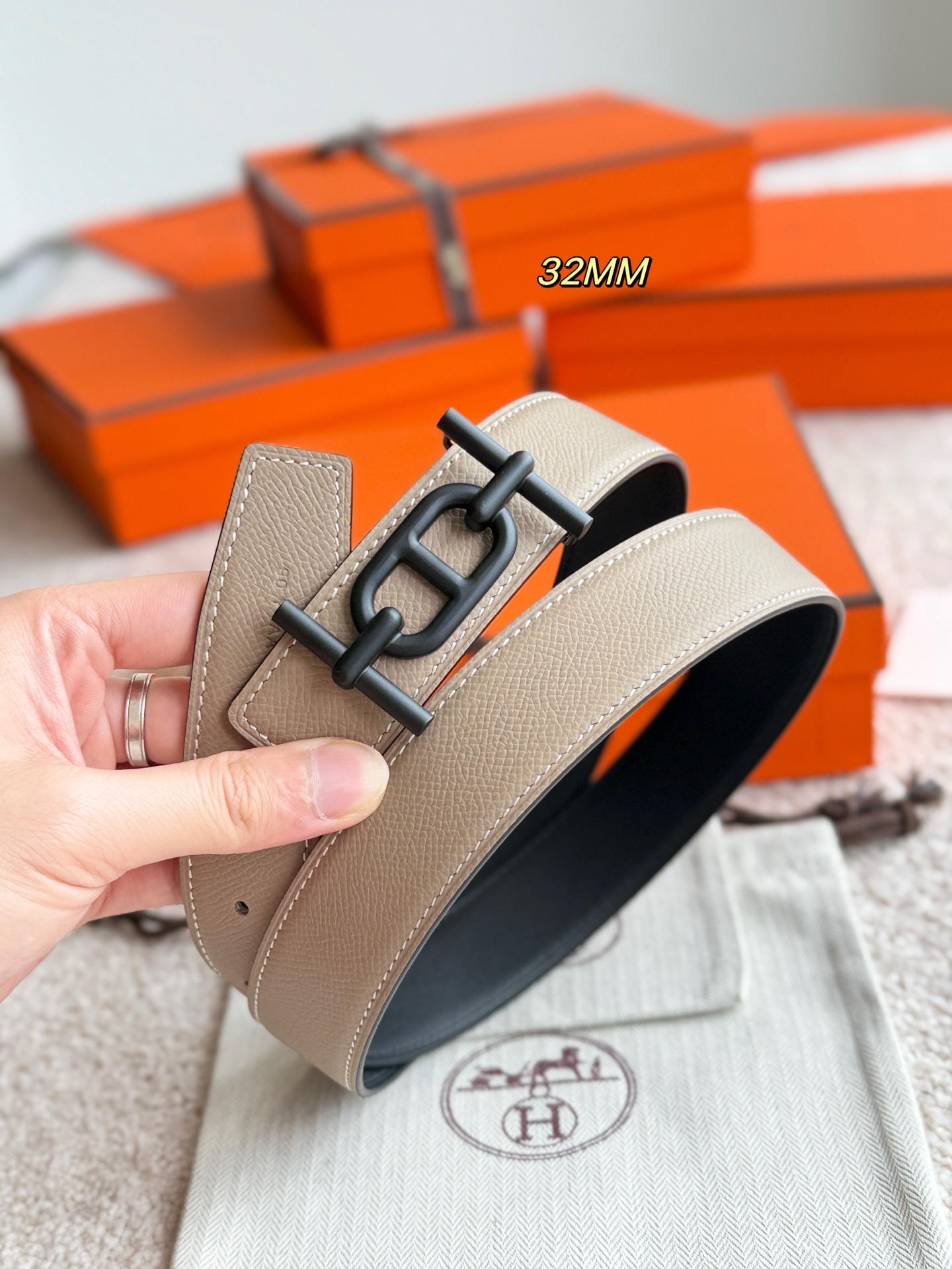 Hermes Ancre Belt, 32mm Epsom Leather, Designer Buckle, Luxury Gift for Men 5 i1748481651568 5972 0 4