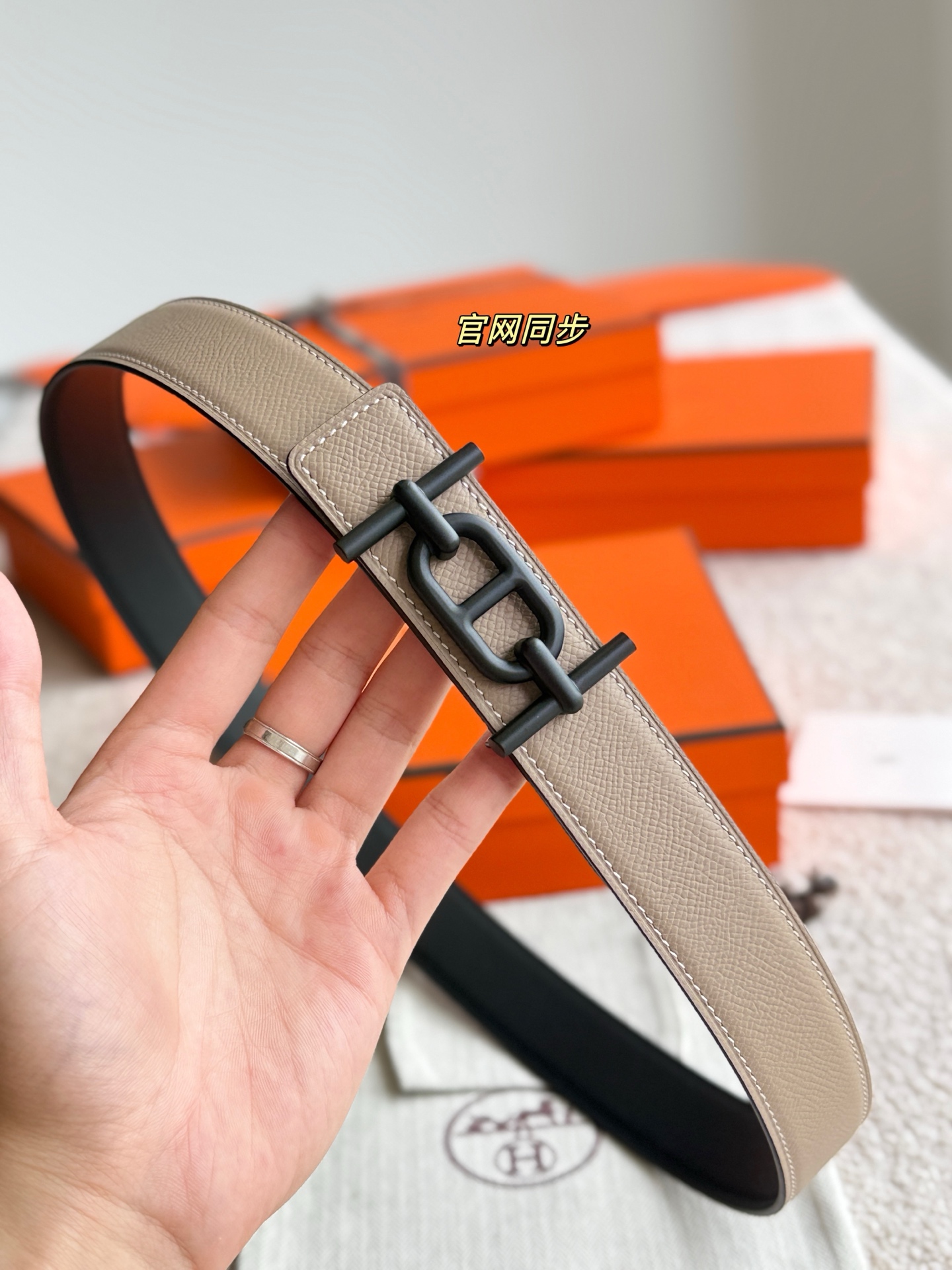 Hermes Ancre Belt, 32mm Epsom Leather, Designer Buckle, Luxury Gift for Men 4 i1748481652860 5983 0 3