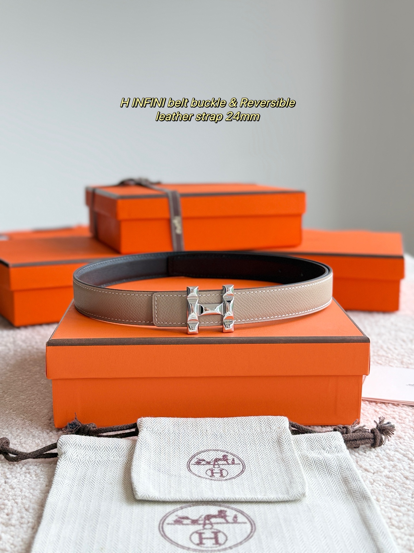 Hermes H Infini Women's Belt, 24mm - Epsom Leather & - Classic Design 4 i1748664910820 4379 0 0