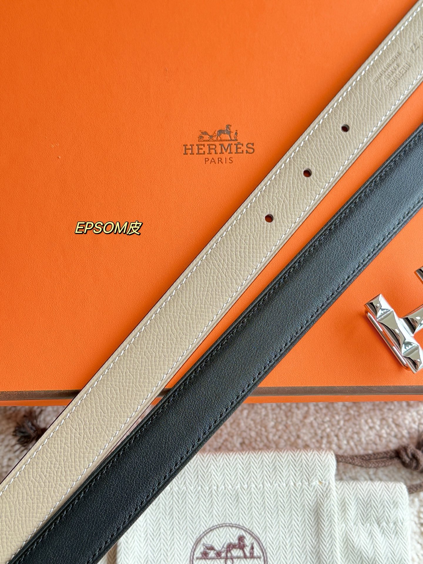 Hermes H Infini Women's Belt, 24mm - Epsom Leather & - Classic Design 10 i1748664910836 1649 0 6