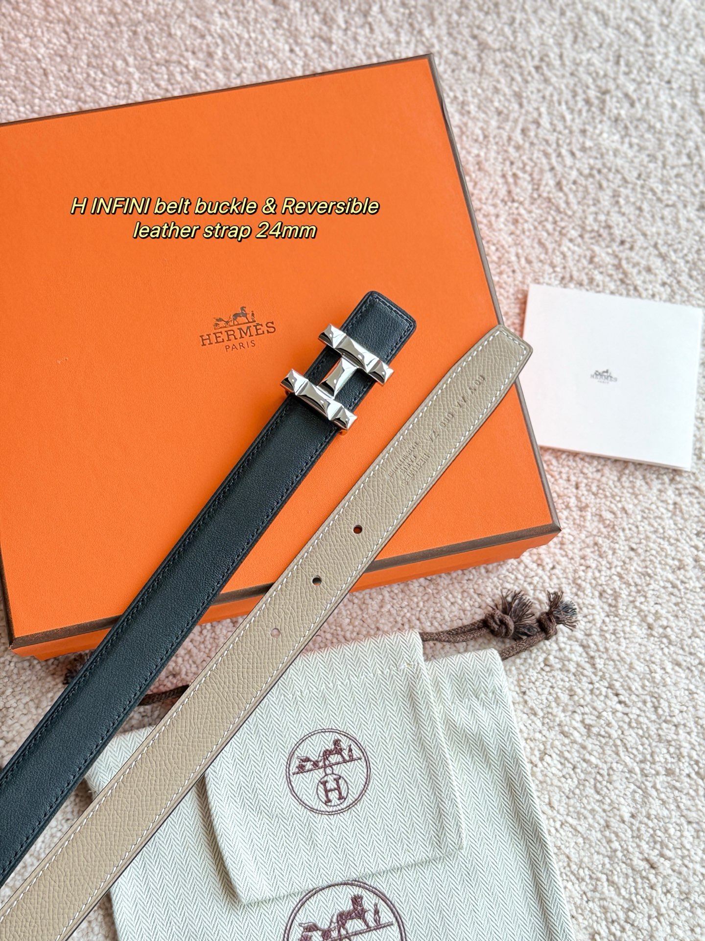 Hermes H Infini Women's Belt, 24mm - Epsom Leather & - Classic Design 9 i1748664910854 4340 0 5