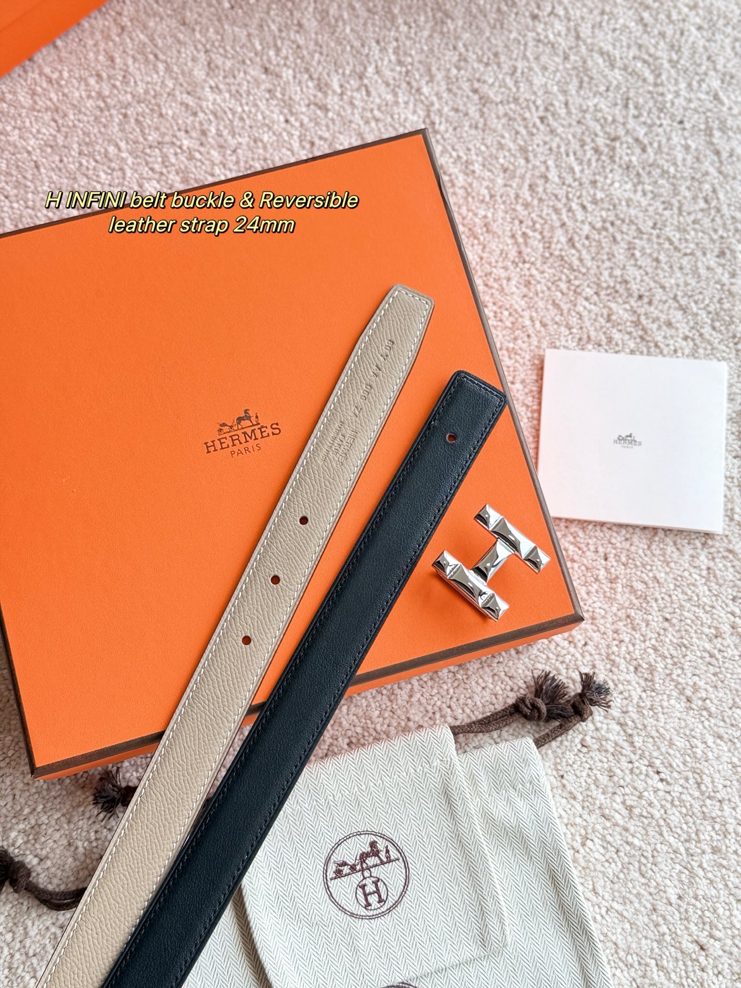 Hermes H Infini Women's Belt, 24mm - Epsom Leather & - Classic Design 6 i1748664911788 3801 0 2