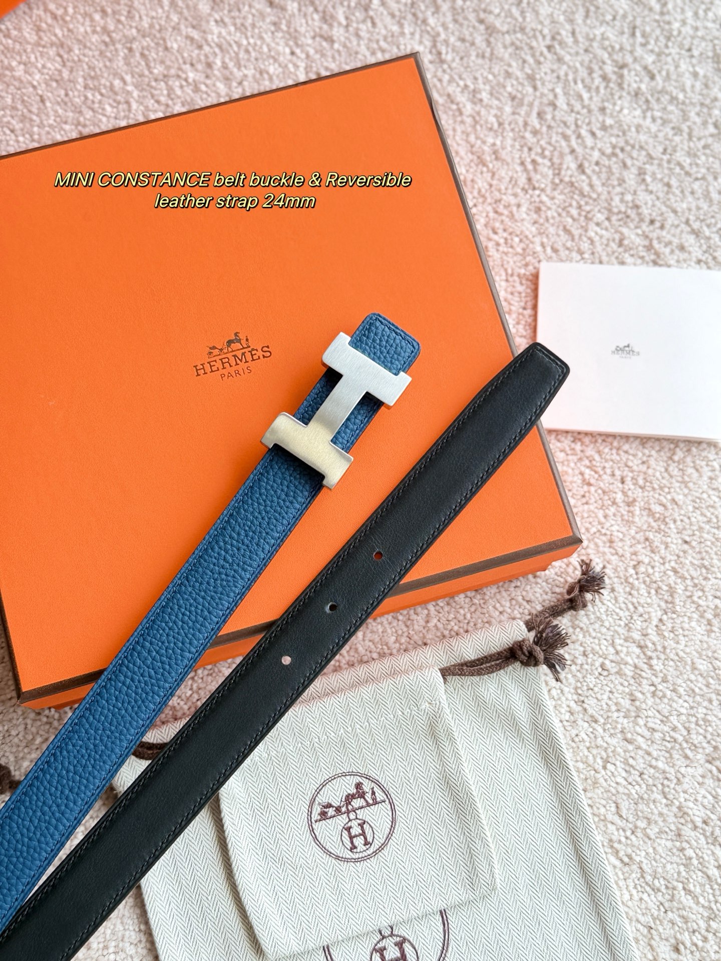 Hermes Women's Mini Constance Reversible Togo Leather Belt - 24mm 3 i1748738854918 2996 0 2