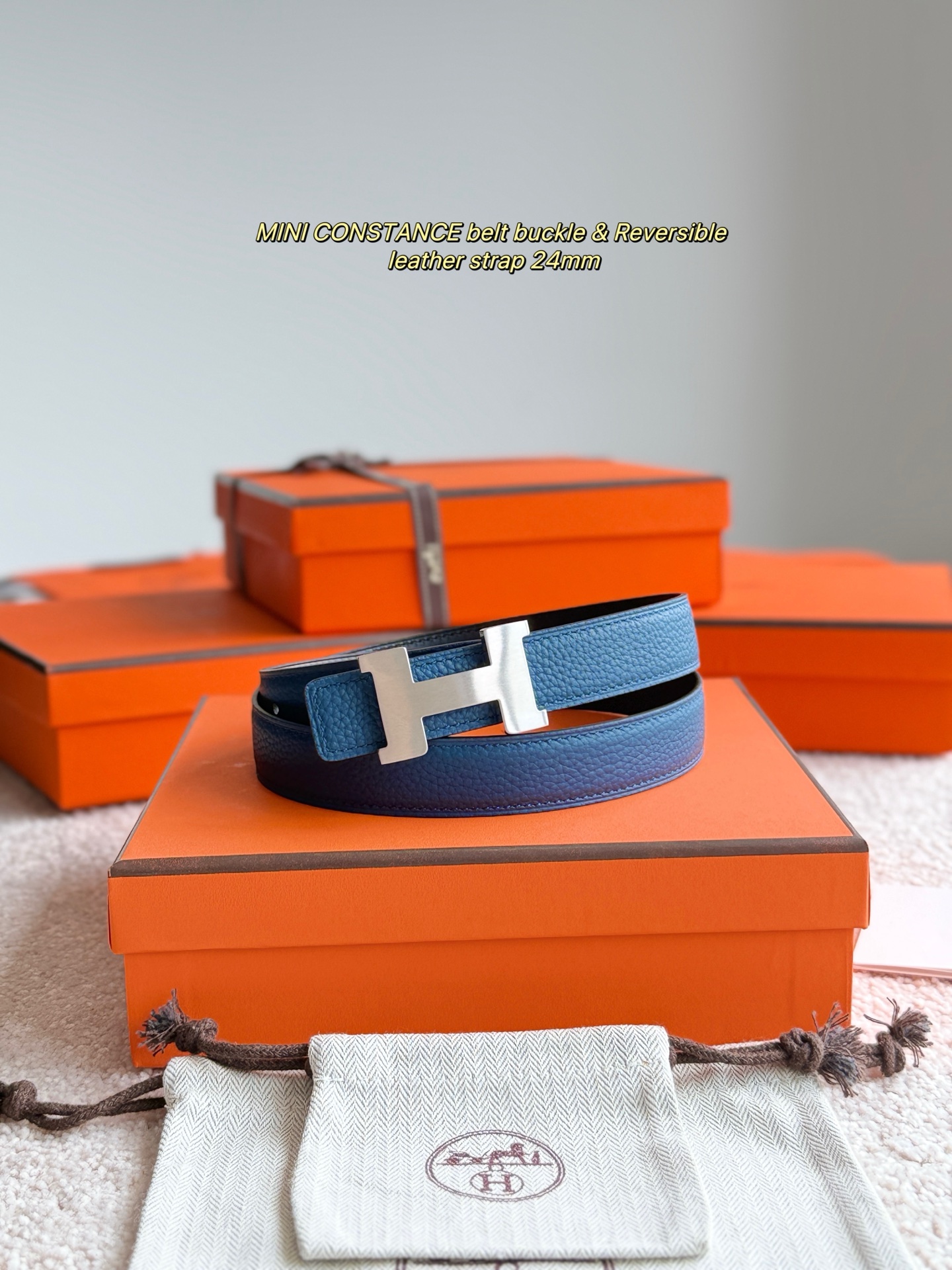 Hermes Women's Mini Constance Reversible Togo Leather Belt - 24mm 2 i1748738857975 812 0 1