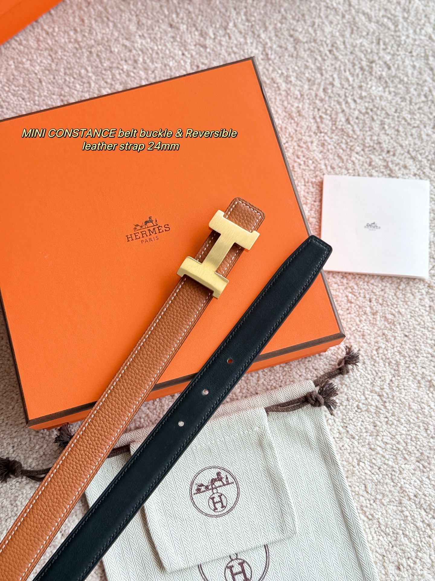 Hermes Mini Constance Reversible Belt Buckle Togo Leather Strap 24mm 4 i1748738870830 4940 0 2