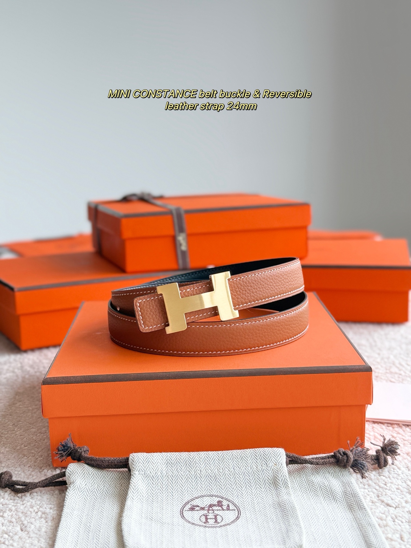 Hermes Mini Constance Reversible Belt Buckle Togo Leather Strap 24mm 3 i1748738870840 8573 0 1