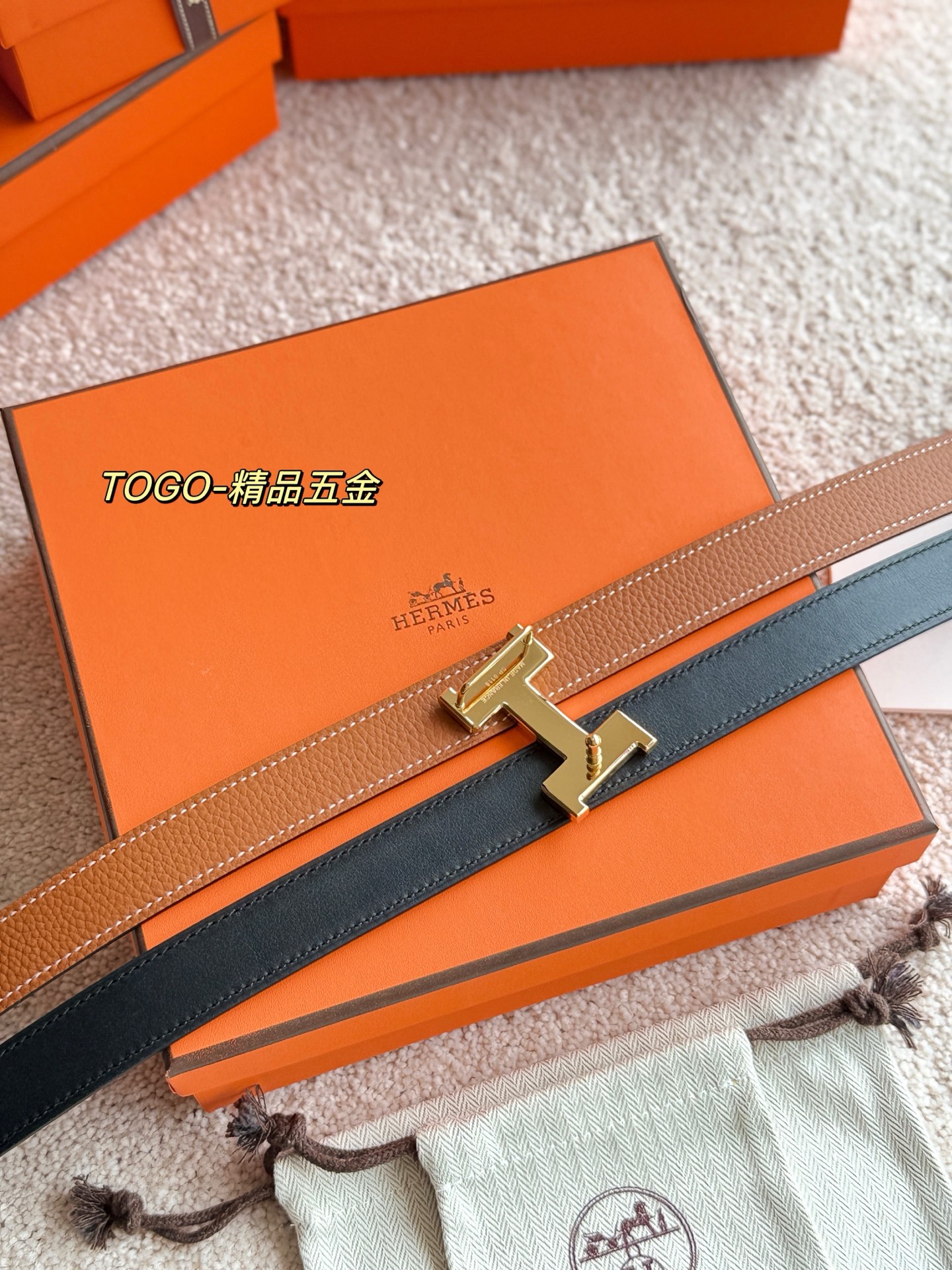 Hermes Mini Constance Reversible Belt Buckle Togo Leather Strap 24mm 7 i1748738873242 292 0 5
