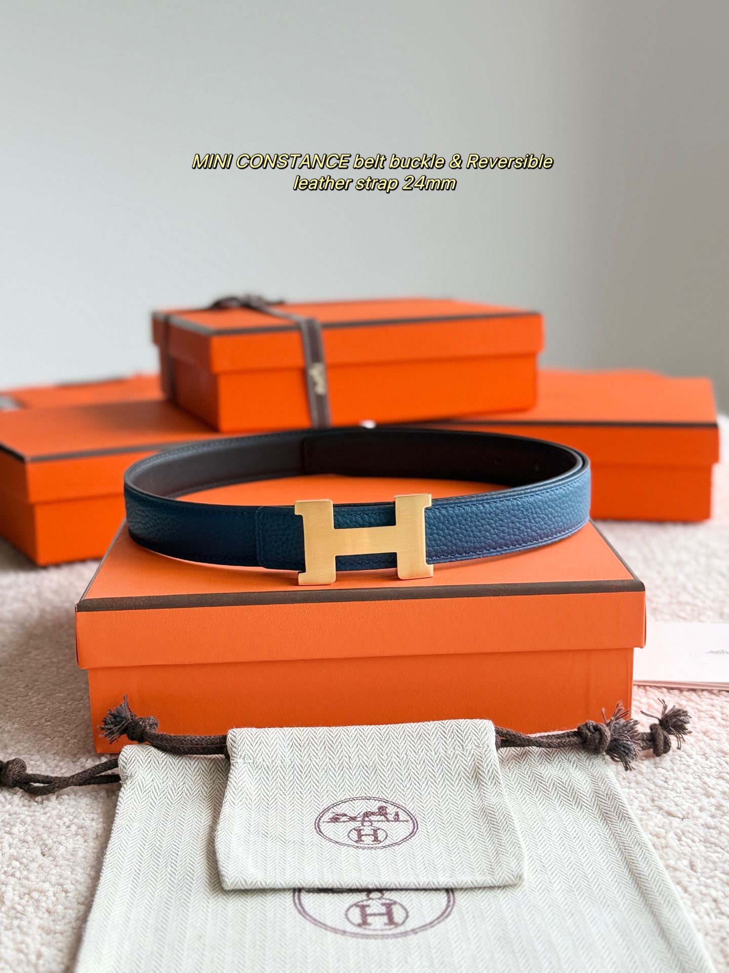 Hermes Mini Constance Reversible Leather Belt 24MM - Luxury Women's Fashion 2 i1748738912600 6487 0 0