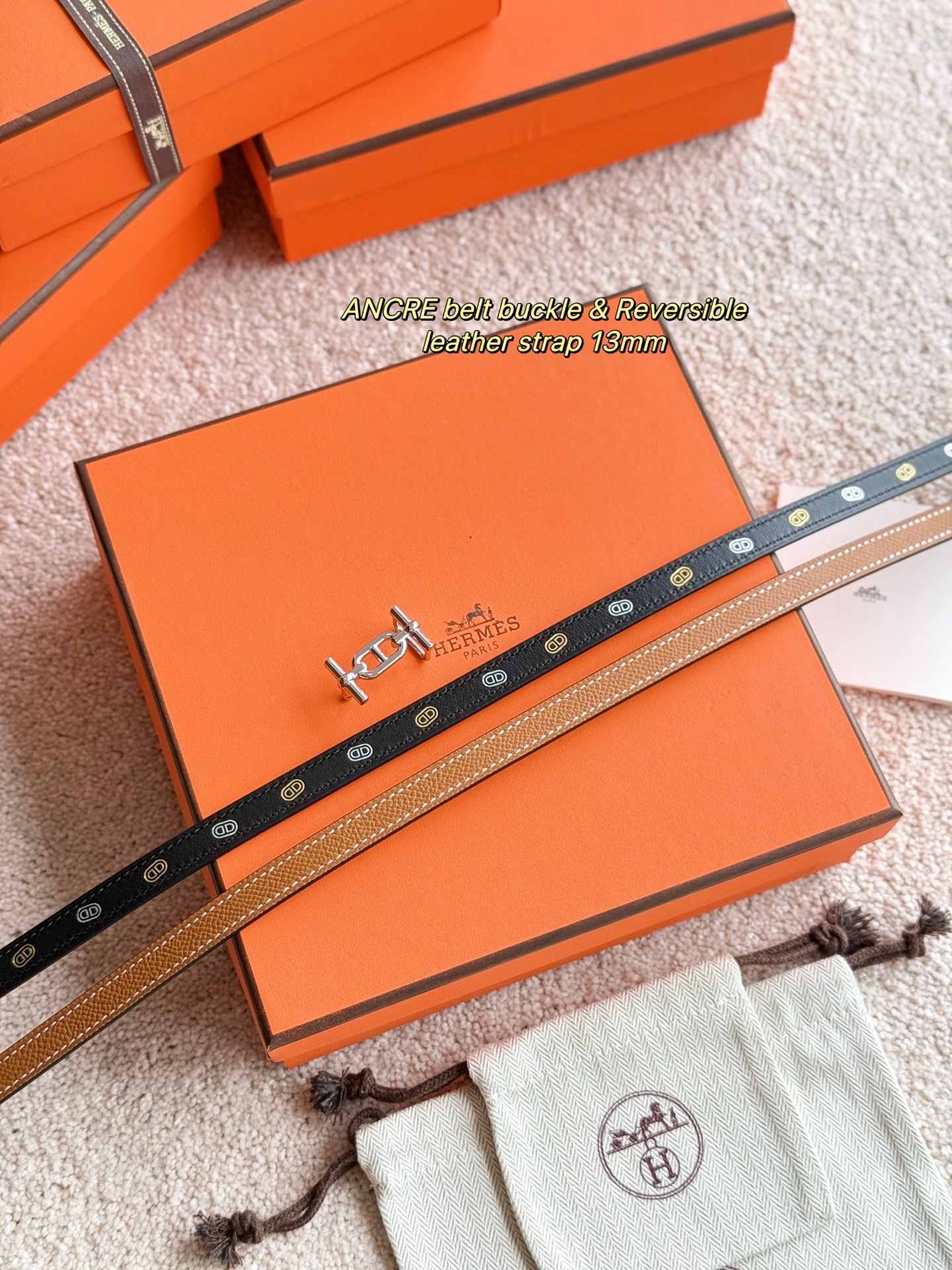 Hermès Ancre 13mm Women's Belt Epsom Leather with Exquisite Hardware 9 i1749005926610 7447 0 6