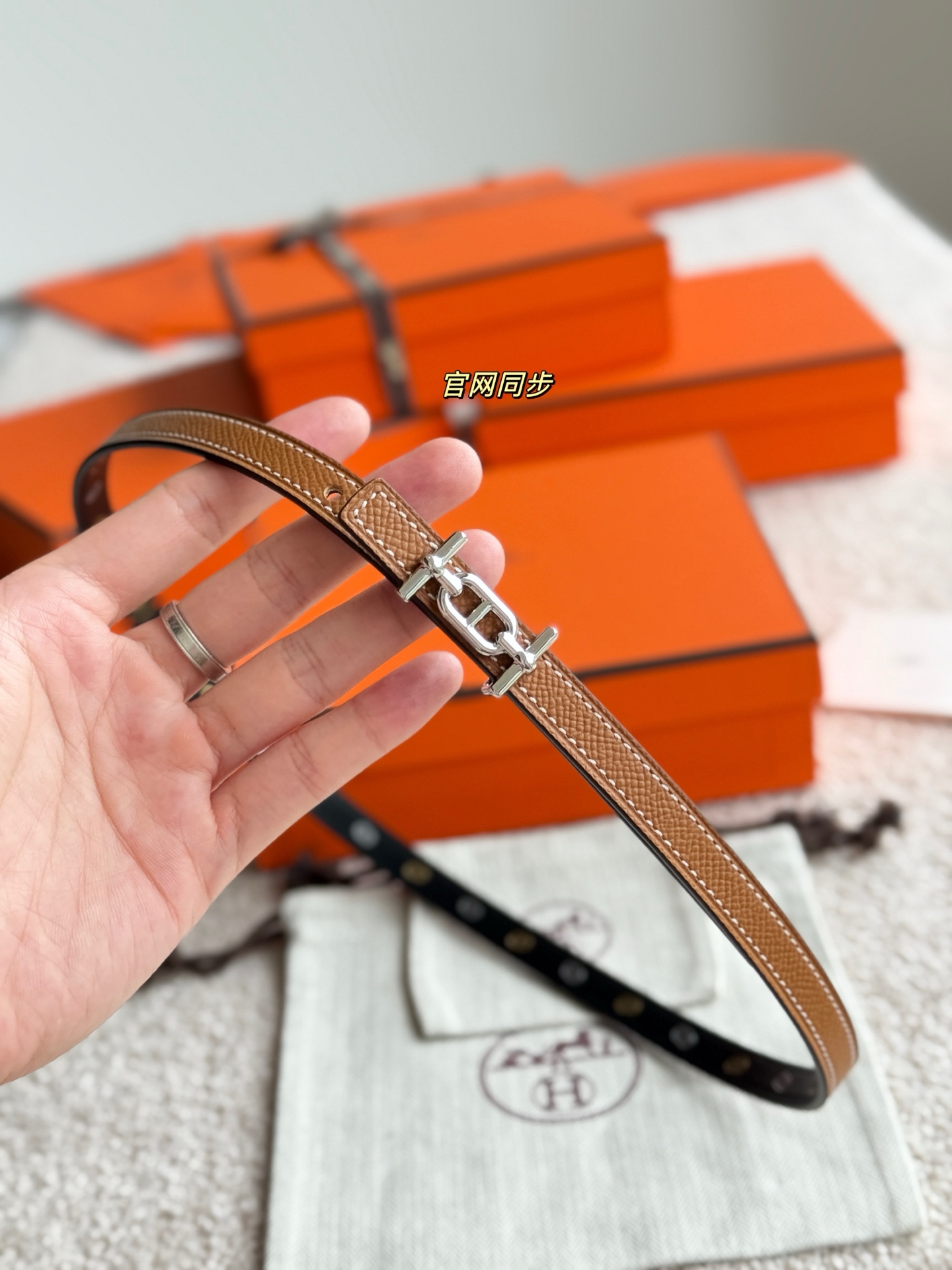 Hermès Ancre 13mm Women's Belt Epsom Leather with Exquisite Hardware 7 i1749005926615 695 0 4