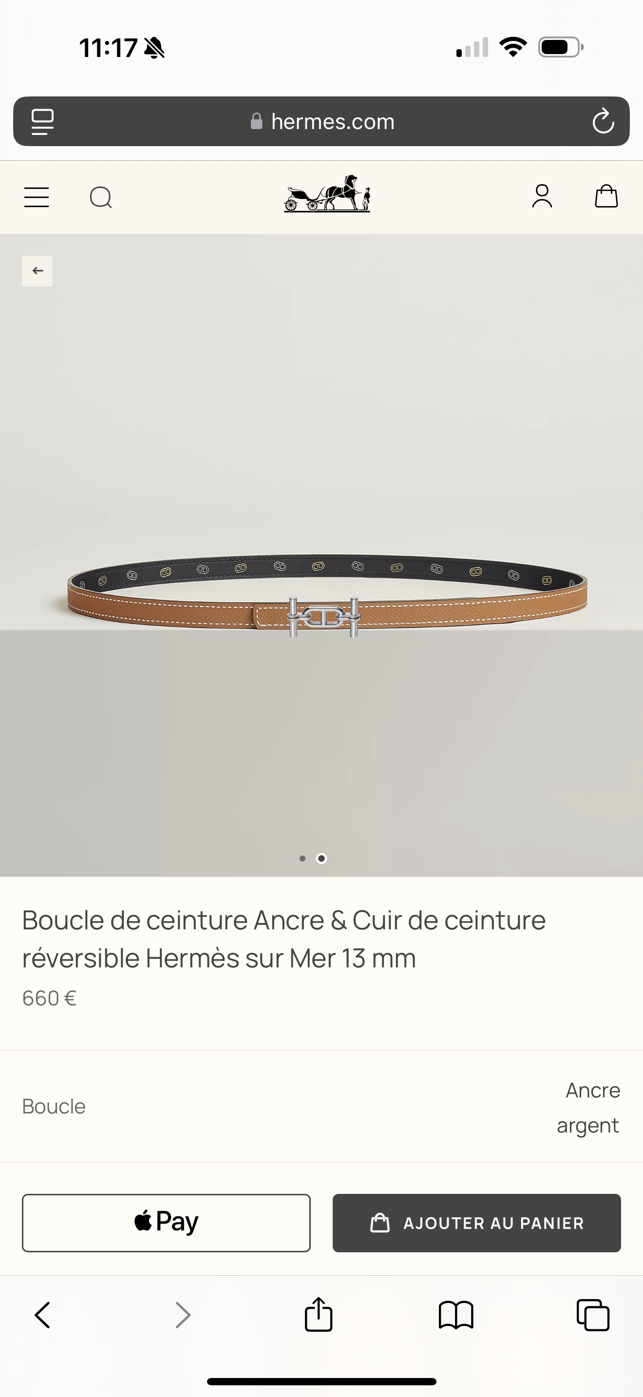 Hermès Ancre 13mm Women's Belt Epsom Leather with Exquisite Hardware 2 i1749005926654 4886 0 8