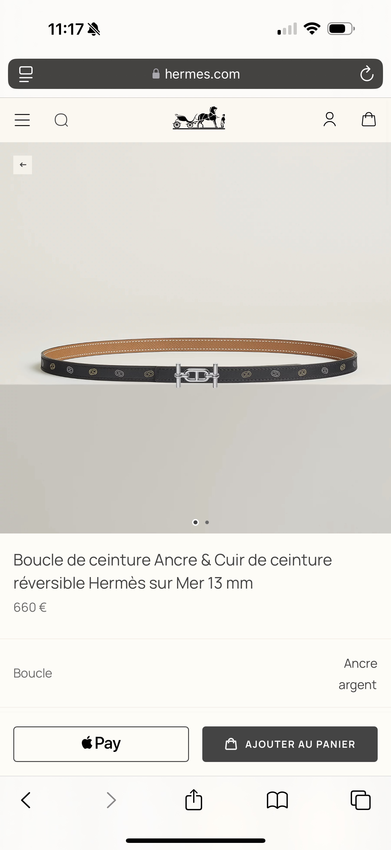 Hermès Ancre 13mm Women's Belt Epsom Leather with Exquisite Hardware 1 i1749005929091 2508 0 7
